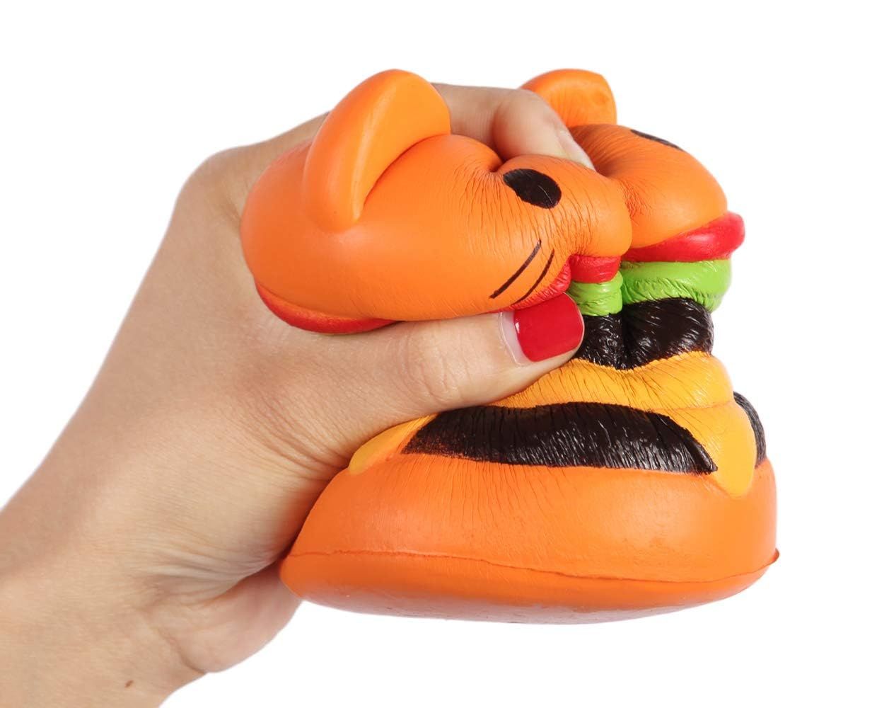 4.5" Squishies Jumbo Slow Rising Squishie Cat Hamburger Bread Toy they are view 5