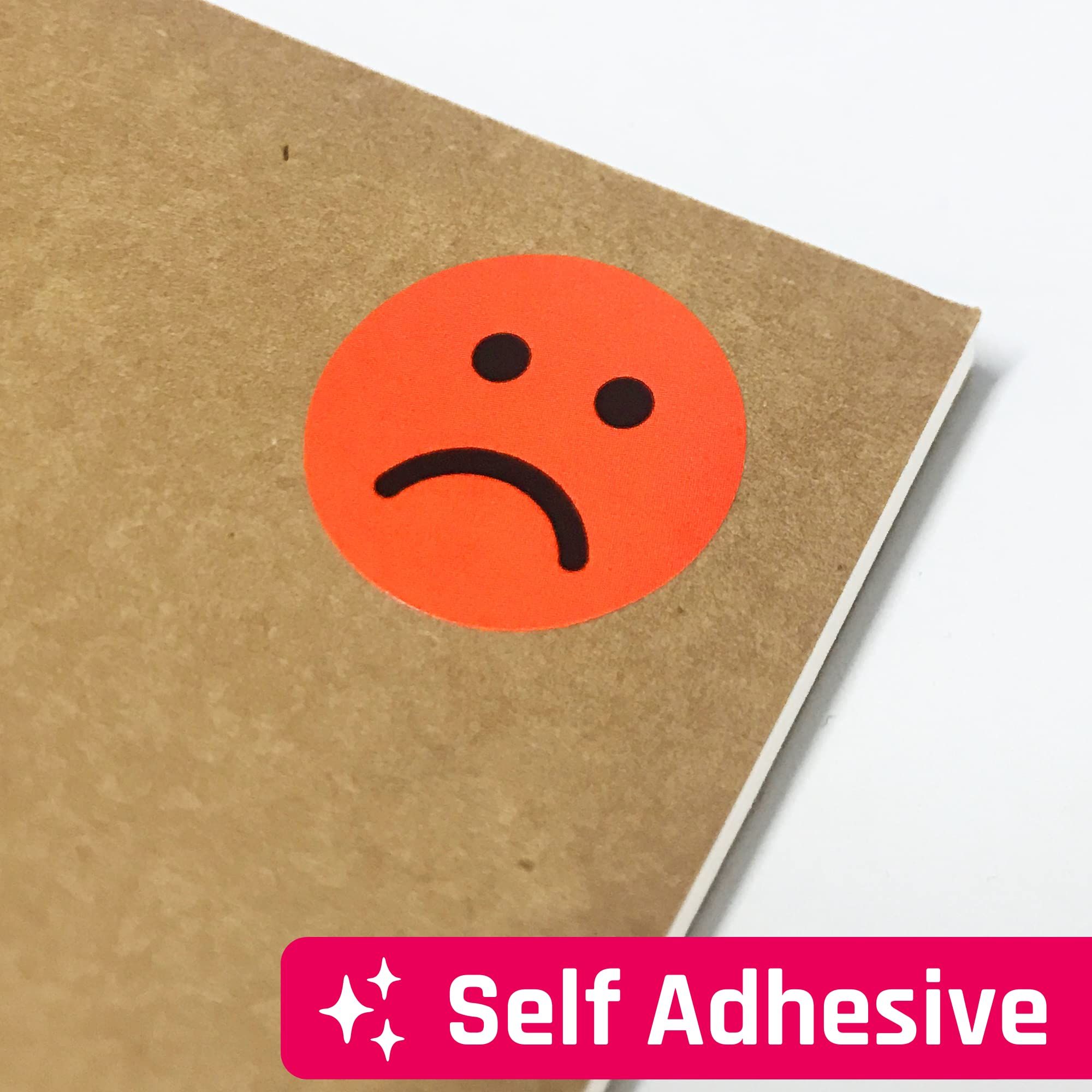 1200 Pieces - 1" Happy/Sad Smile Face Behavior Emotion Stickers view 4