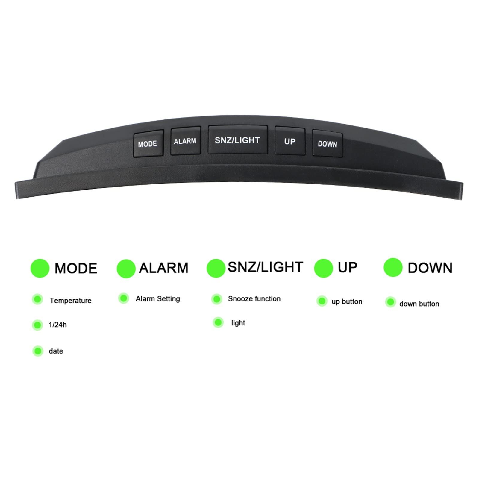 Digital Table, Electronic Number Desktop Alarm, LED Screen Curved Dimmable view 5
