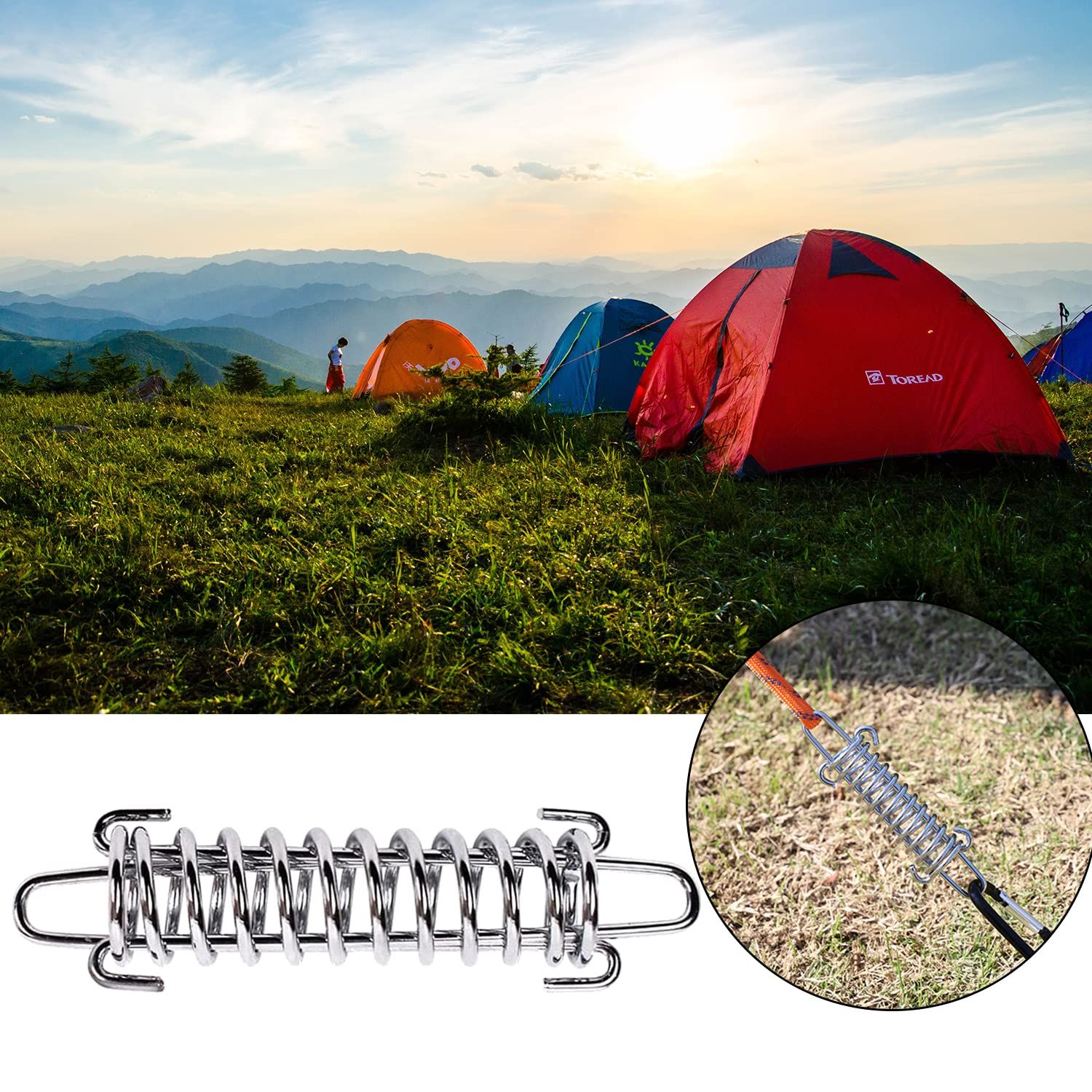 Dog Leash Shock Absorbing Spring - 4 Pcs Dog Tie Out Shock Buffer Spring For view 5