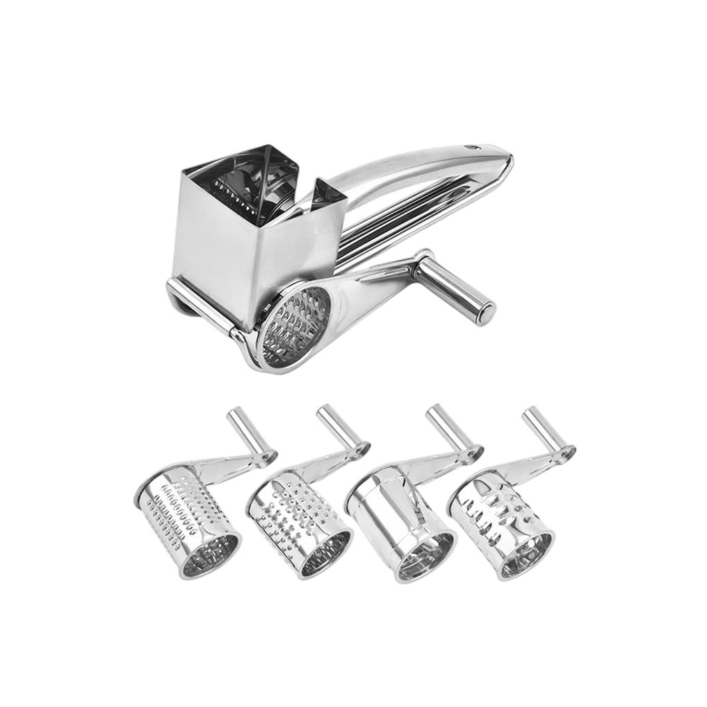 Rotary Cheese Grater with 4 Interchangeable Drum Blades — image 1