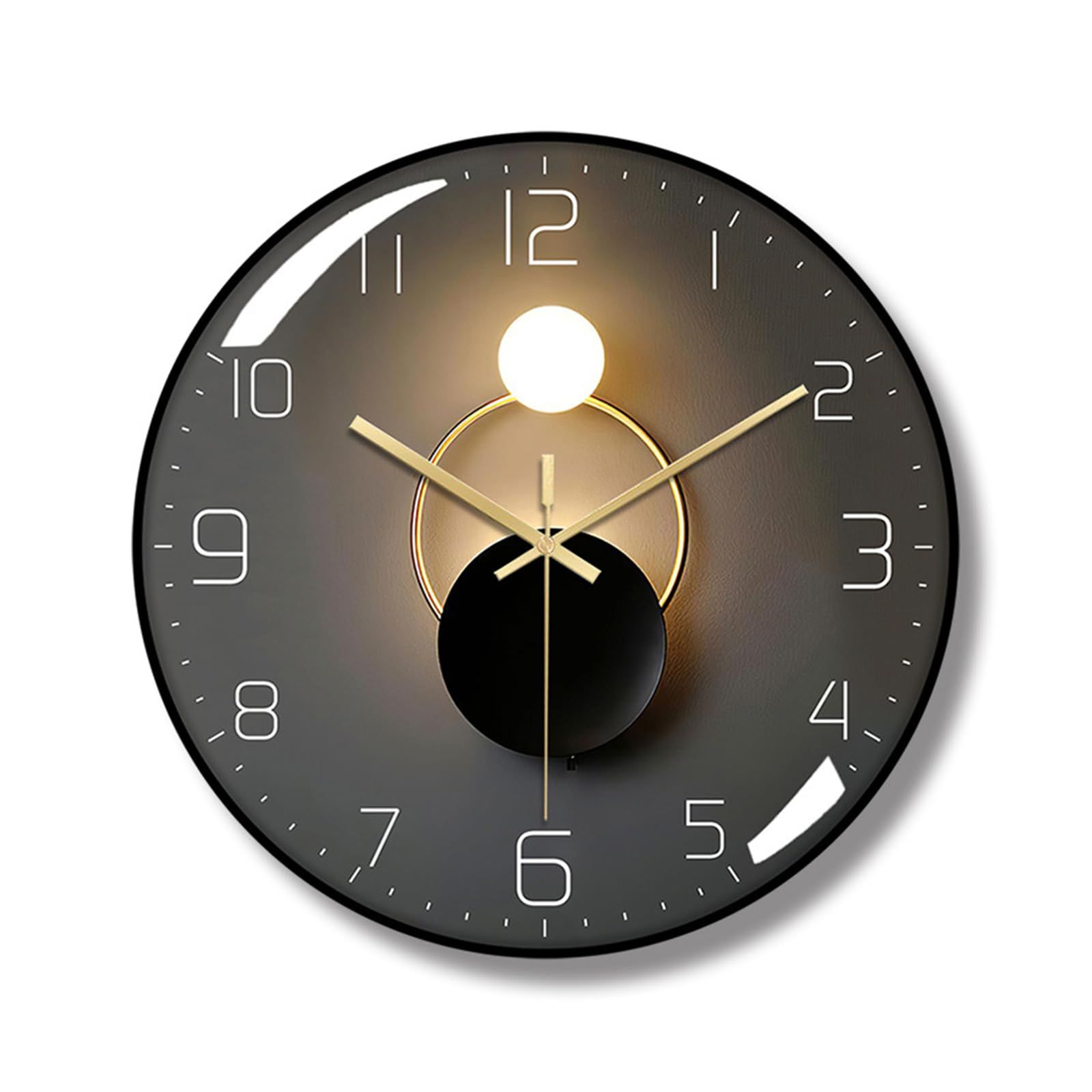 Wall Clock, Art Deco Wall Clock, Non-Ticking Silent Modern Metal Wall Clock — image 1