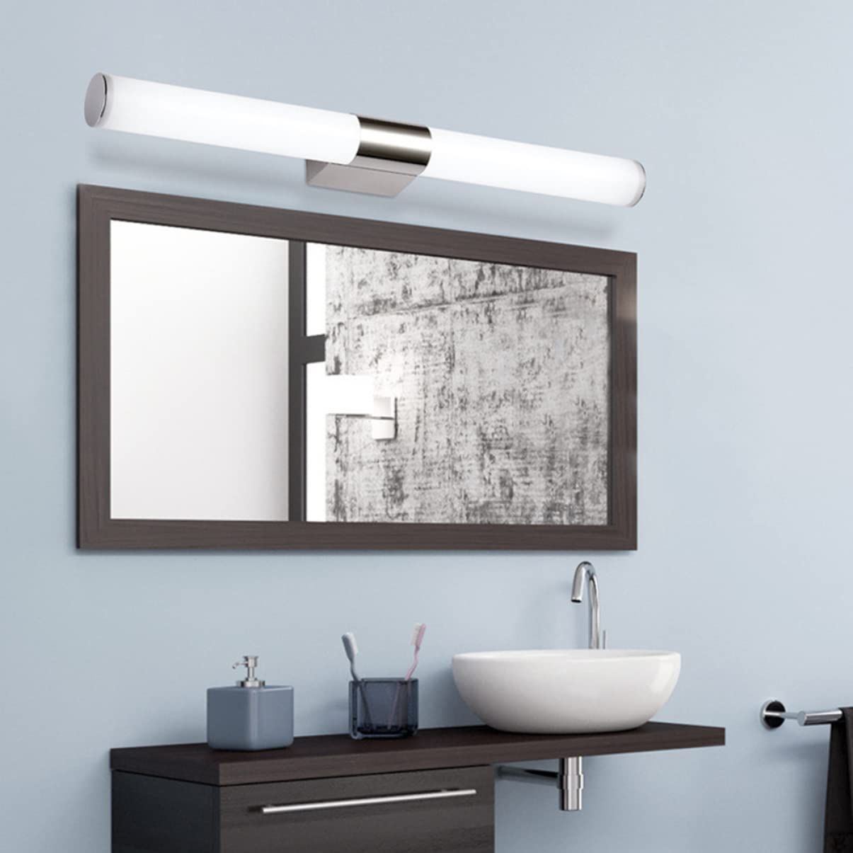 Metal LED Vanity Light - Makeup Vanity Light for Modern Over Steel Mirror view 2