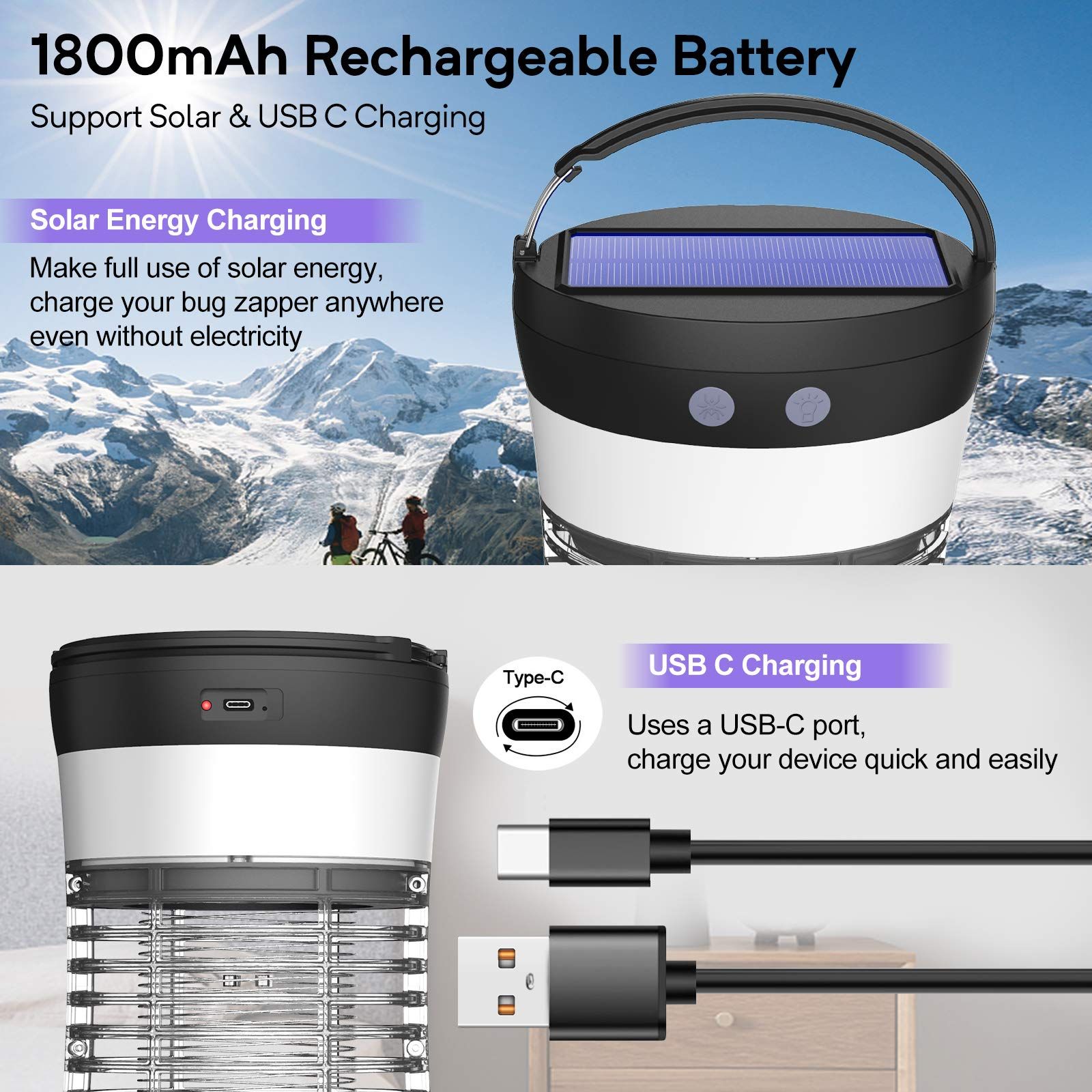 Electric Solar Mosquito Killer for Indoor & Outdoor view 2