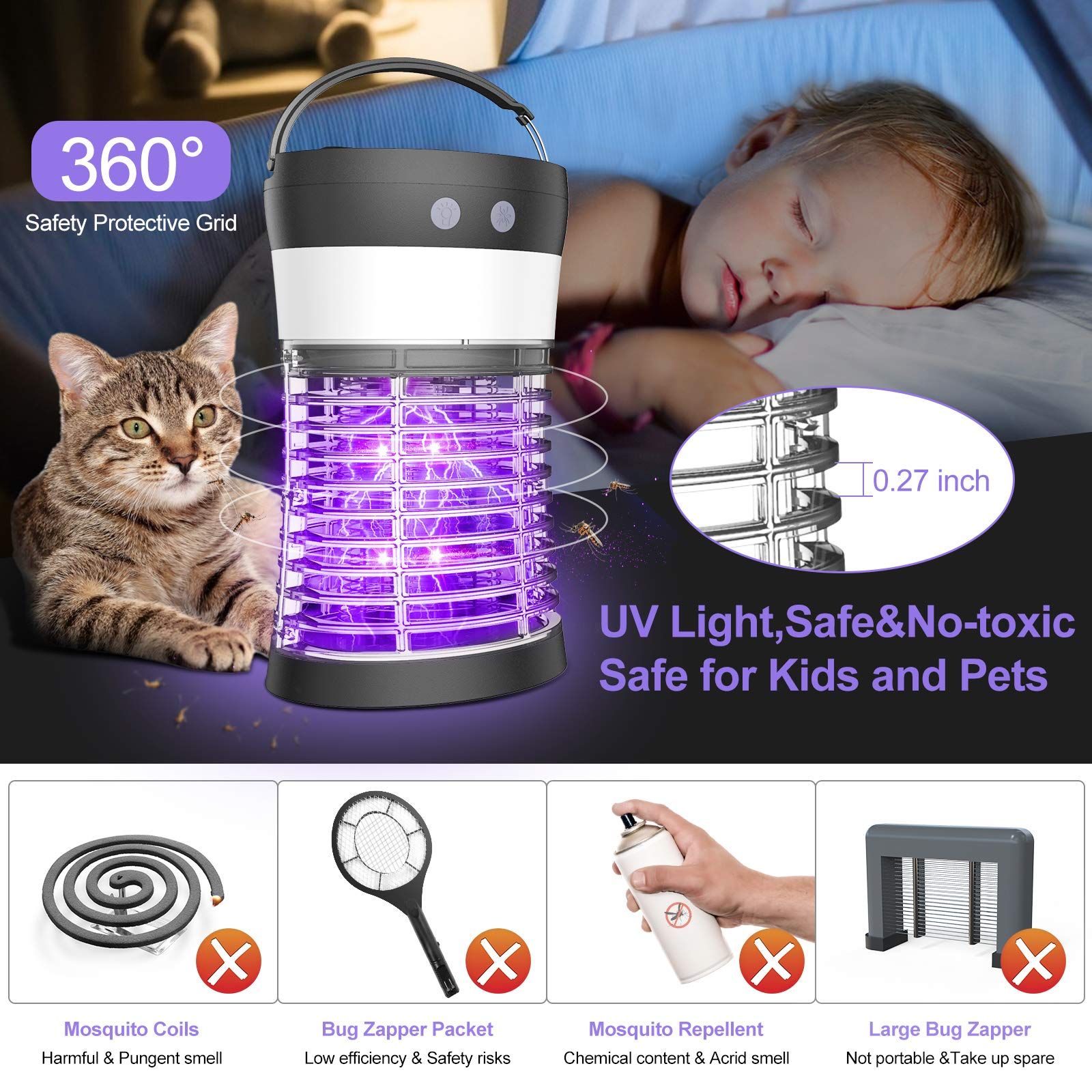 Electric Solar Mosquito Killer for Indoor & Outdoor view 3