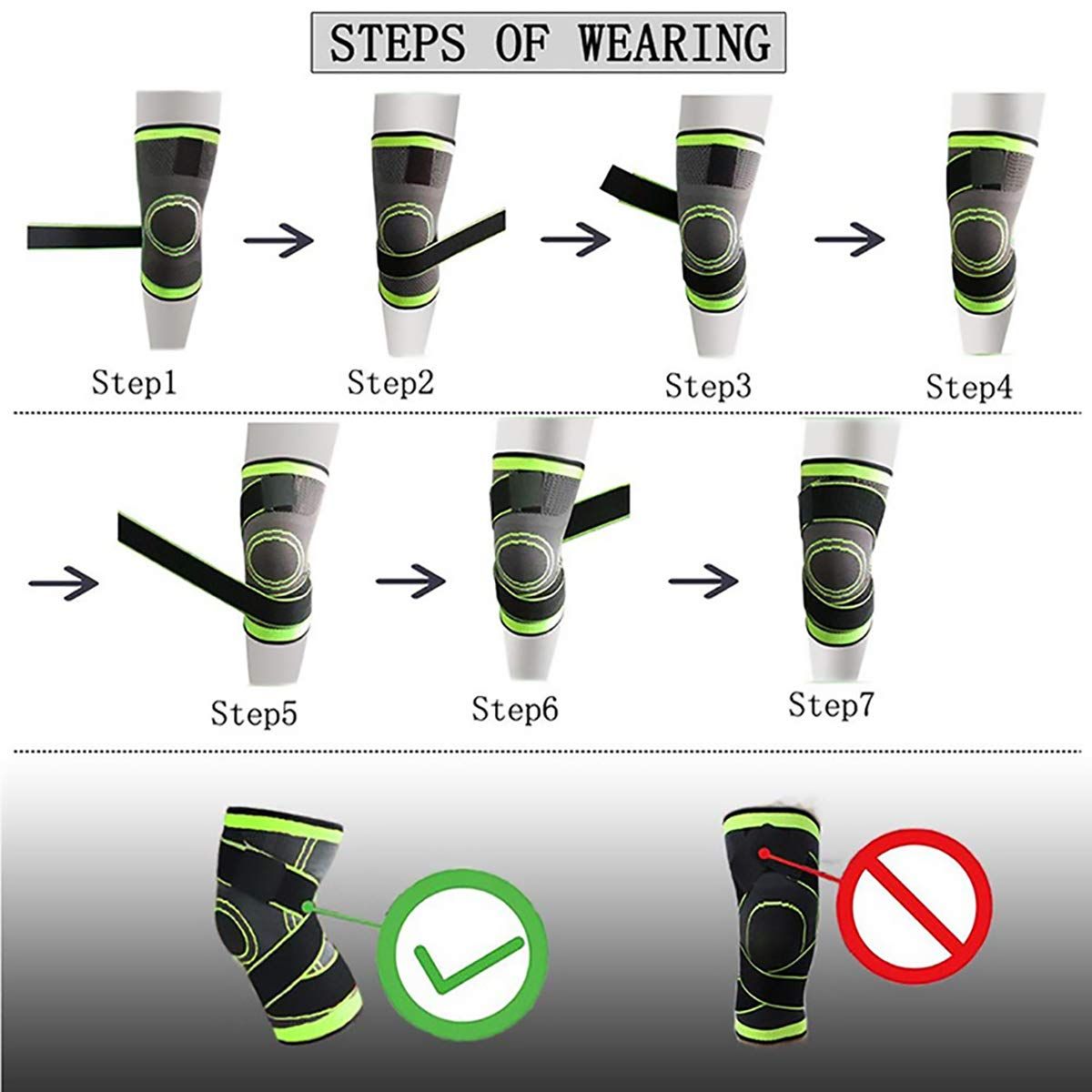 Knee Sleeve,Compression Fit Support -for Joint Pain and Arthritis Relief L view 5