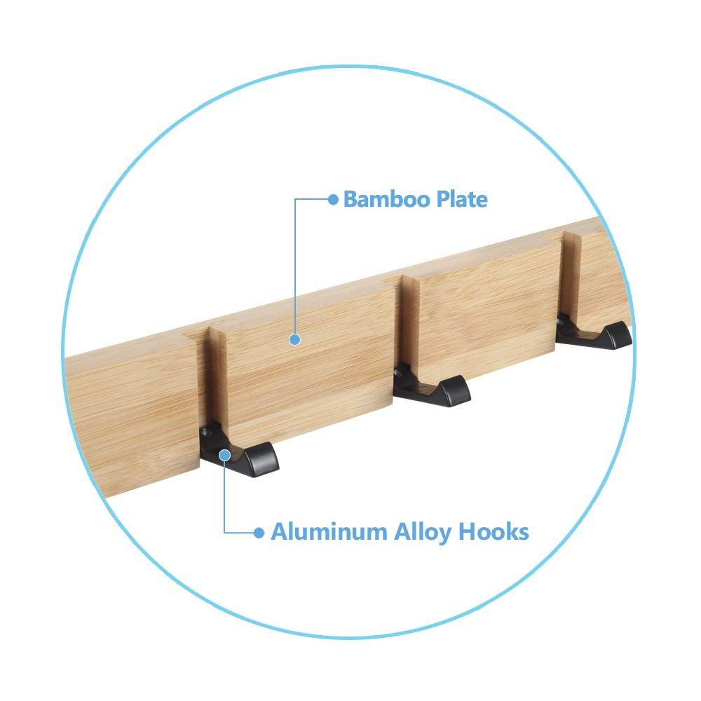 Wooden Coat Hooks Coat Rack Wall Mounted view 3