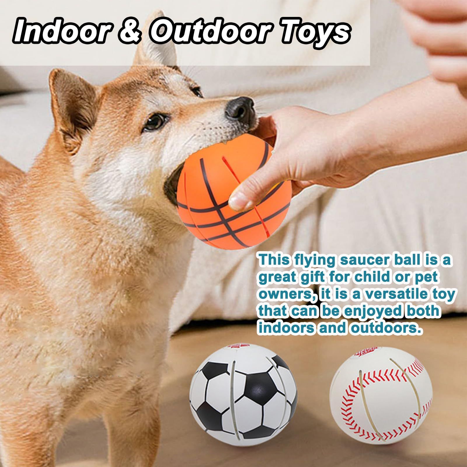 4 Pack 3.5 " Squeak Latex Puppy Dog Toy Ball Sports Balls Sets Fetch view 2