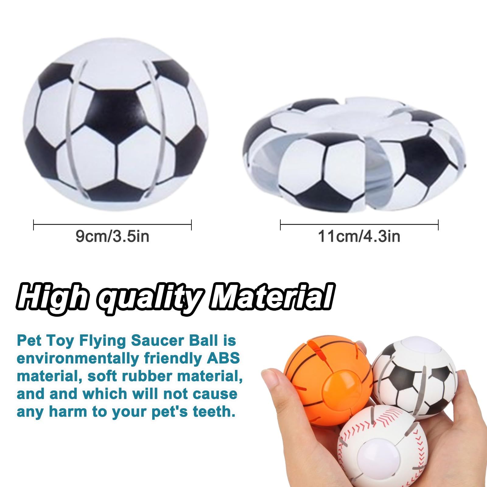 4 Pack 3.5 " Squeak Latex Puppy Dog Toy Ball Sports Balls Sets Fetch view 4