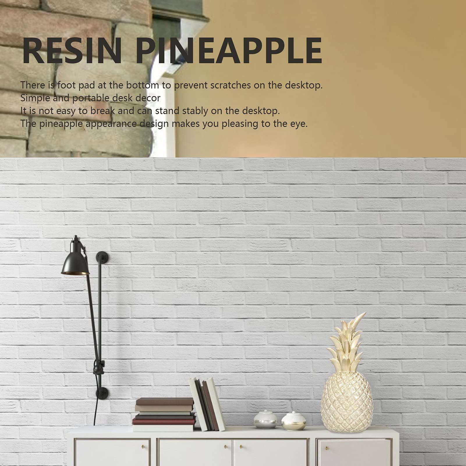 Pineapple Nordic Home Desk Decor Decoration Resin Artificial Pineapple view 5