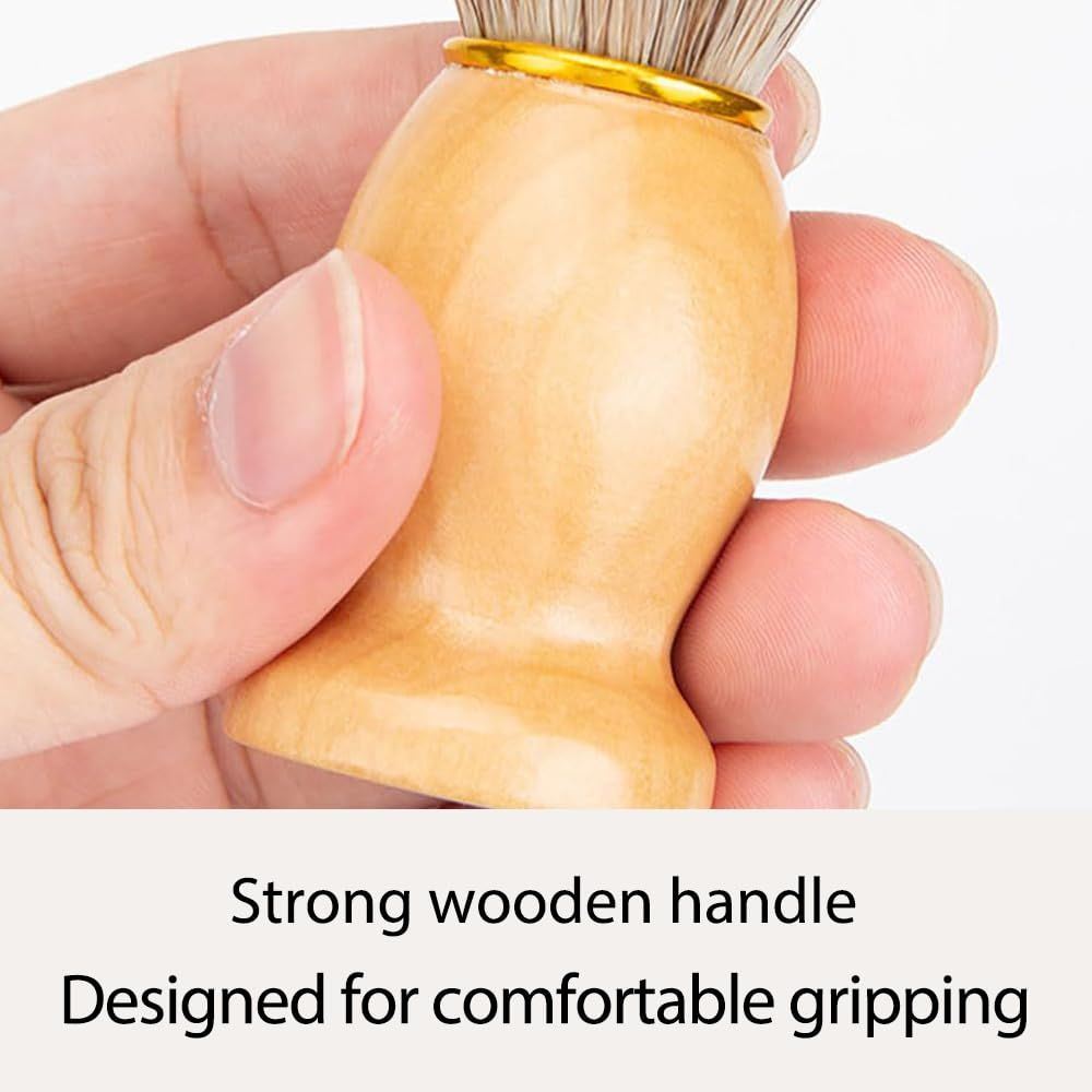 Men's Shave Brush - Premium Quality Shaving Brush with Wooden Handle dense view 4