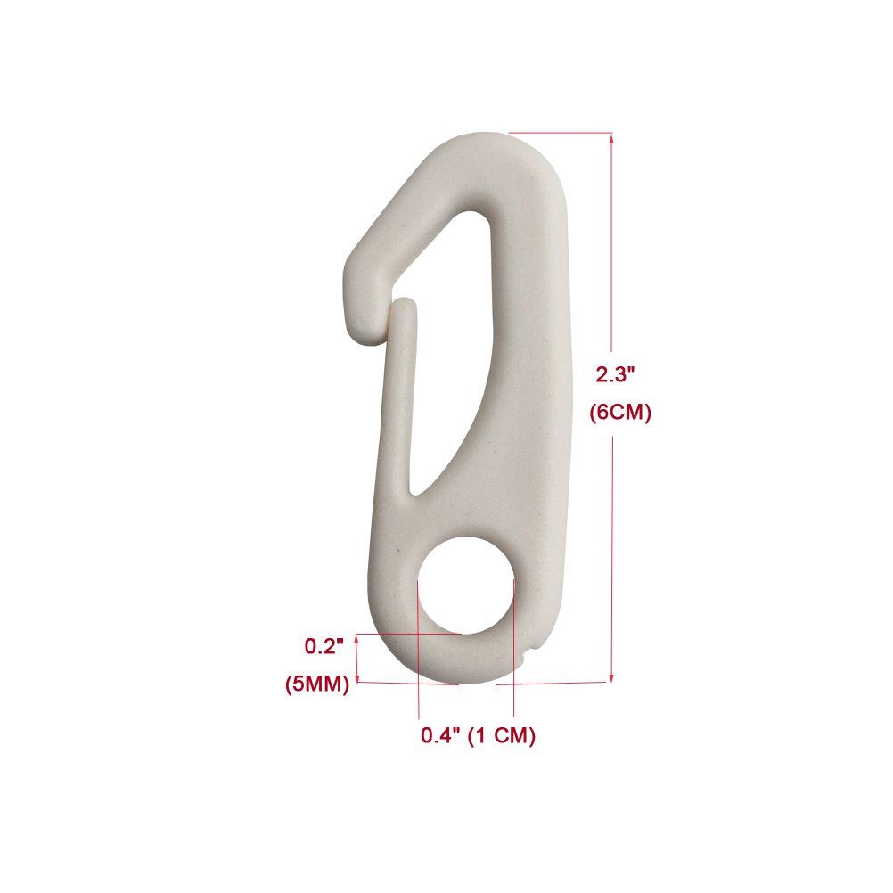 4 PCS Flag Pole Clip Snap Hooks Nylon Flagpole Attachment Hardware - to Attach view 2
