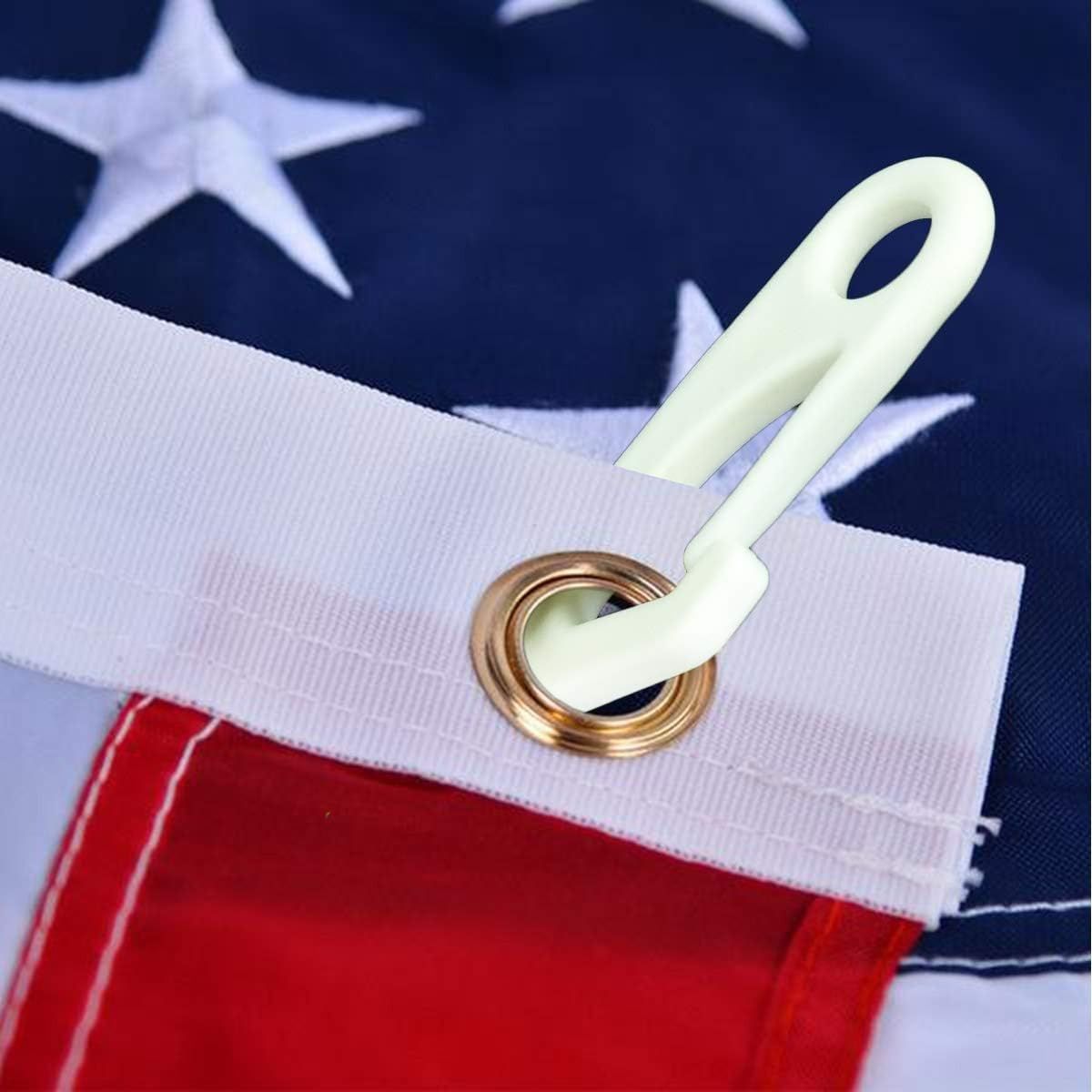 4 PCS Flag Pole Clip Snap Hooks Nylon Flagpole Attachment Hardware - to Attach view 3