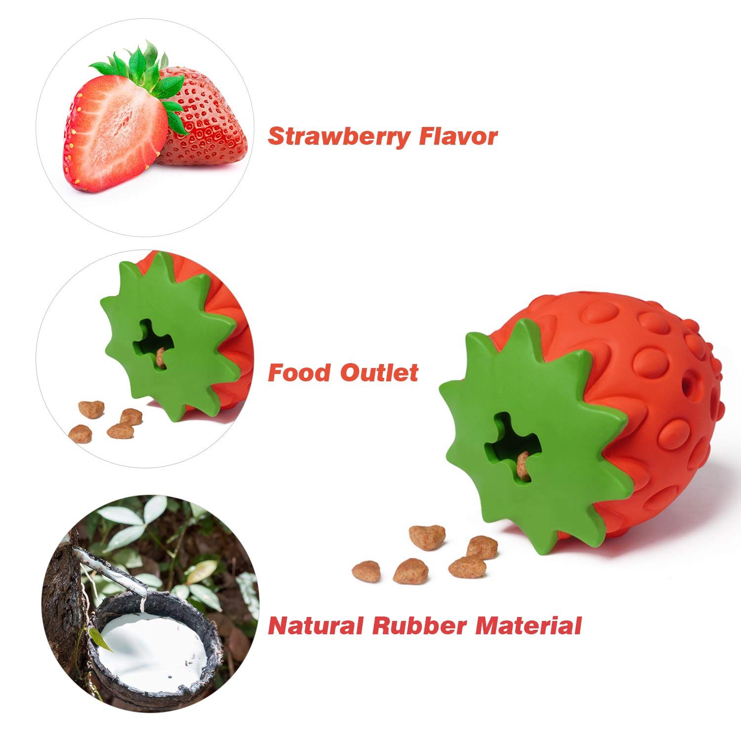 Dog Puzzle Toys, Rubber Dog Chew Toys,Treat Food Dispensing Dog Toys for Teeth view 2