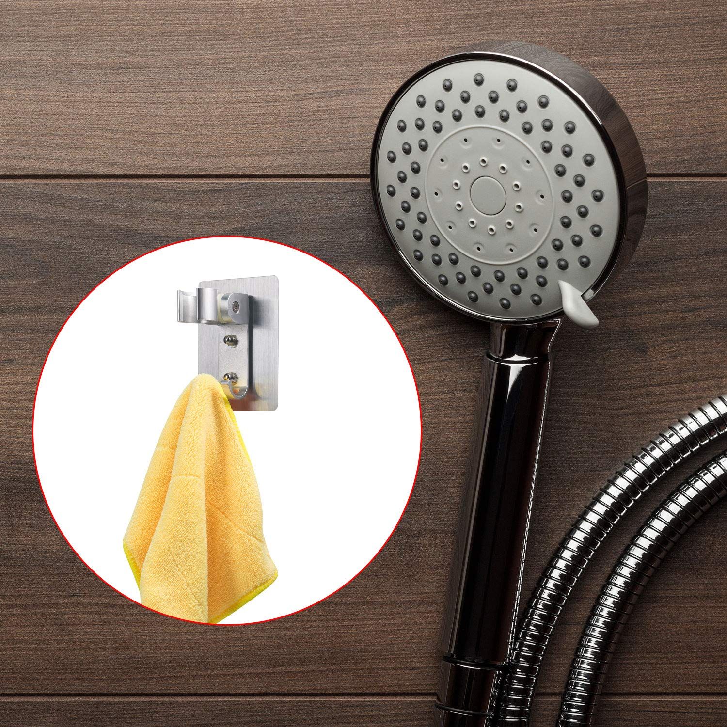 Shower Head Holder Strong Adhesive Shower Head Wall Mounting Bracket view 4