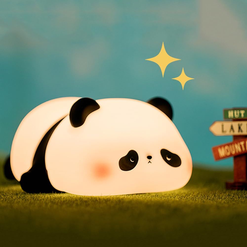 Cute Panda Night Light, Silicone Animal Light, Squishy Dimmable