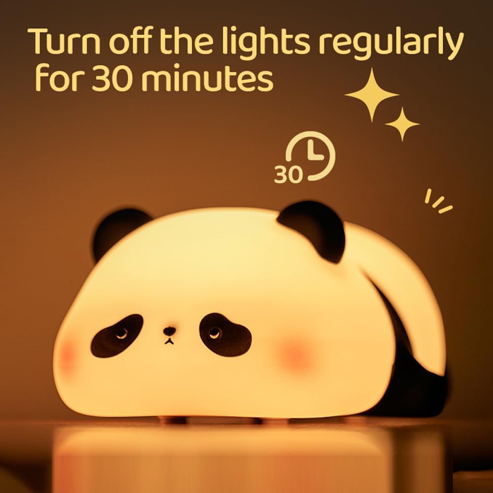 Cute Panda Night Light, Silicone Animal Light, Squishy Dimmable view 2