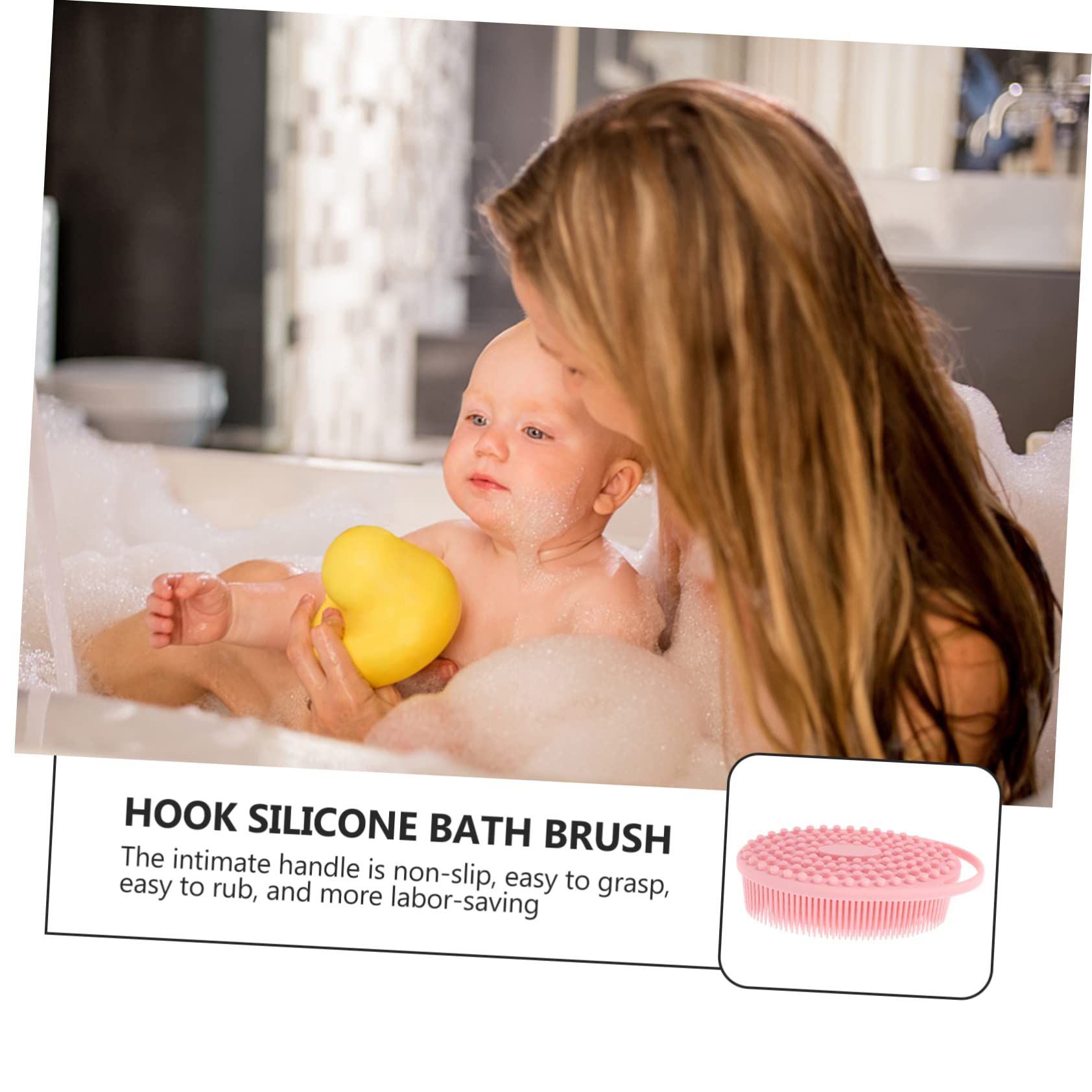 Bath Brush with Hook Scalp Exfoliation Brush Silicone Shower Scrub Adult view 2