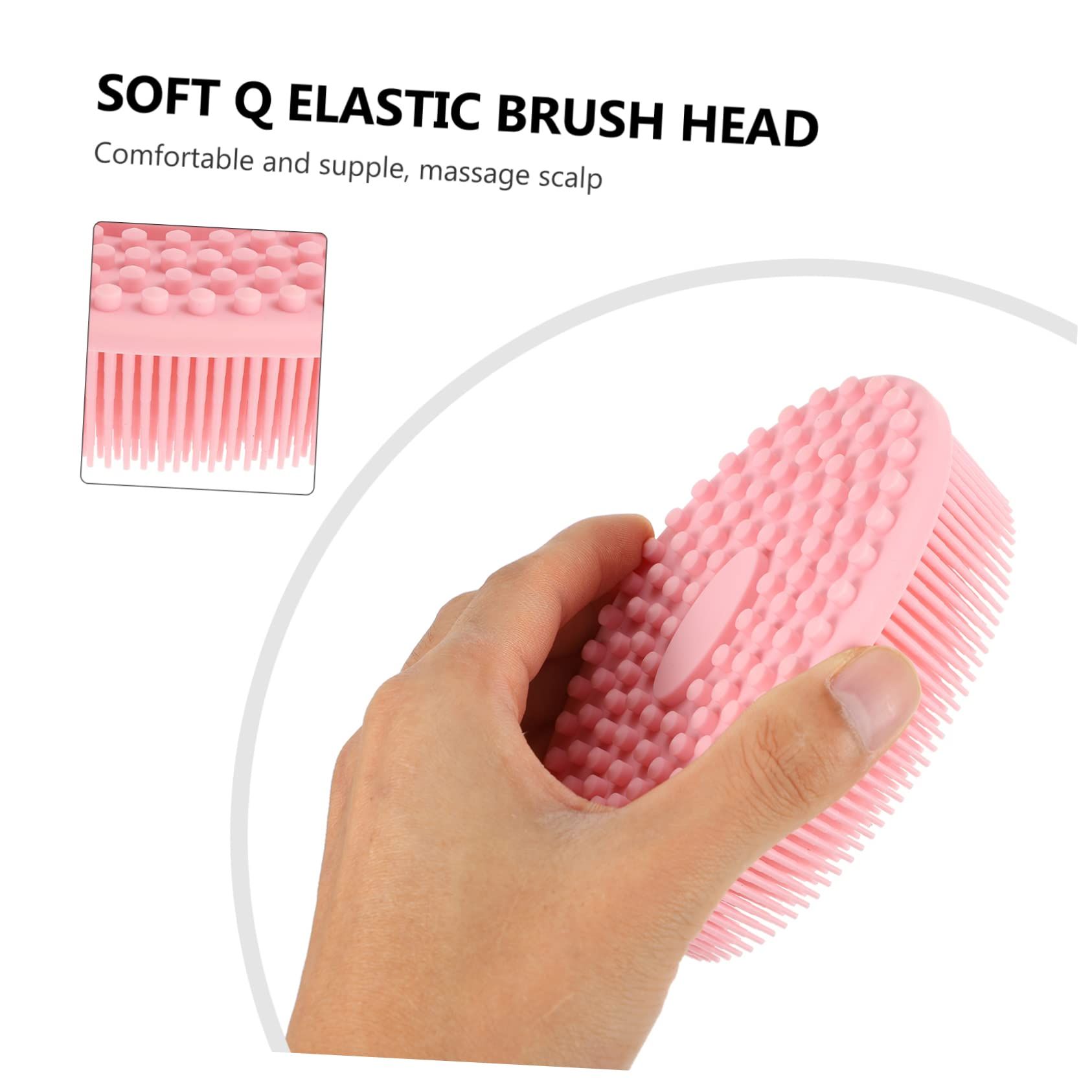 Bath Brush with Hook Scalp Exfoliation Brush Silicone Shower Scrub Adult view 5