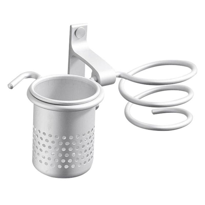 Aluminum Storage Holder Wall Mount Hair Dryer Holder Wall Phone Holder with view 4