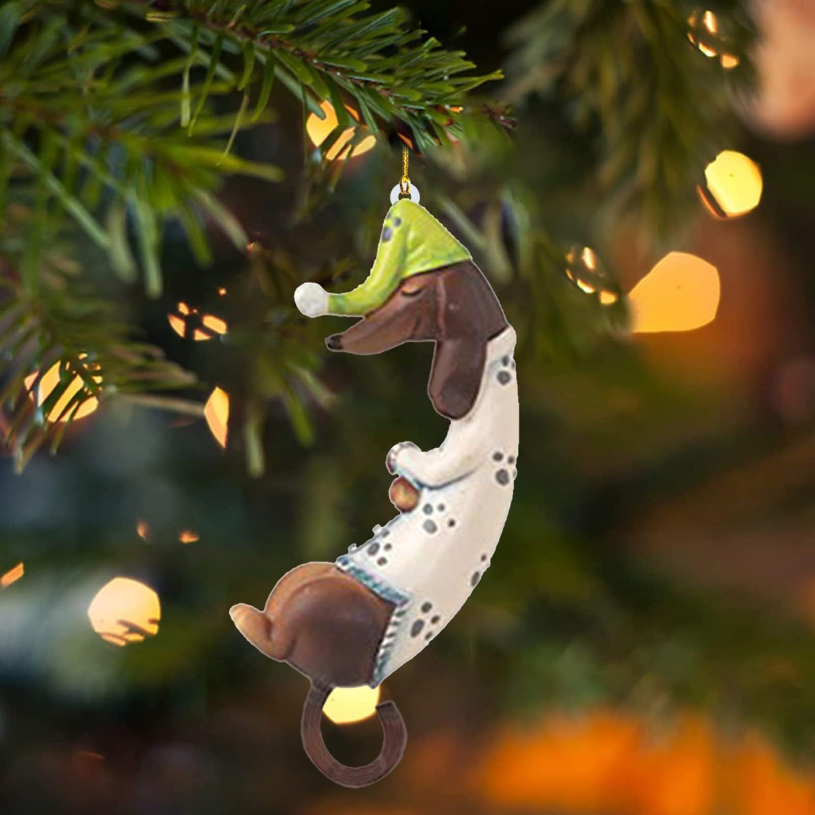 Personalized Dachshund Dog Ornaments view 2
