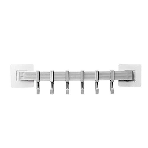 Coat Rack, Wall Mounted Coat Rack with 6 Decorative Hooks,Self Adhesive view 2