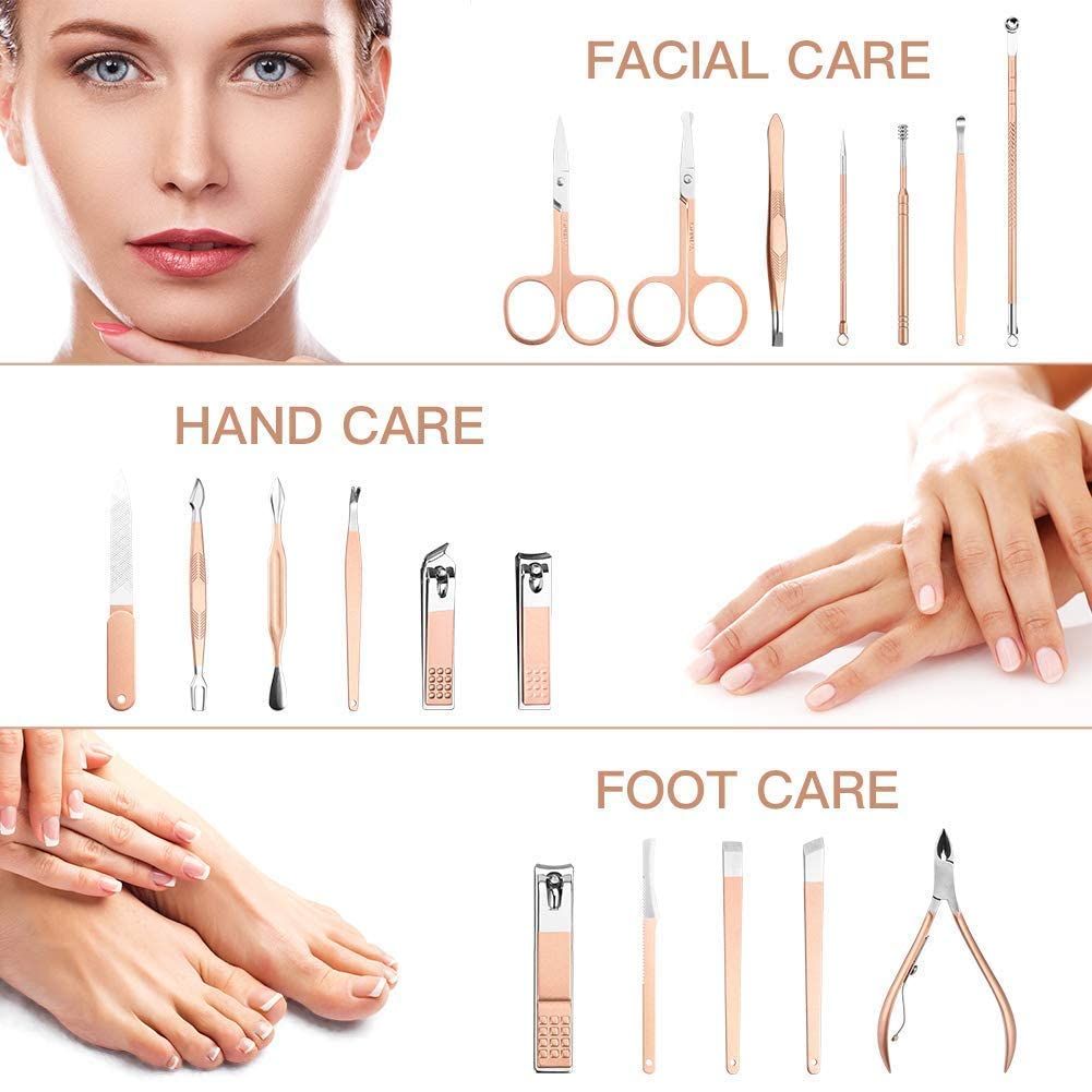 18 in 1 Stainless Steel Professional Manicure & Pedicure Kit for Women view 5