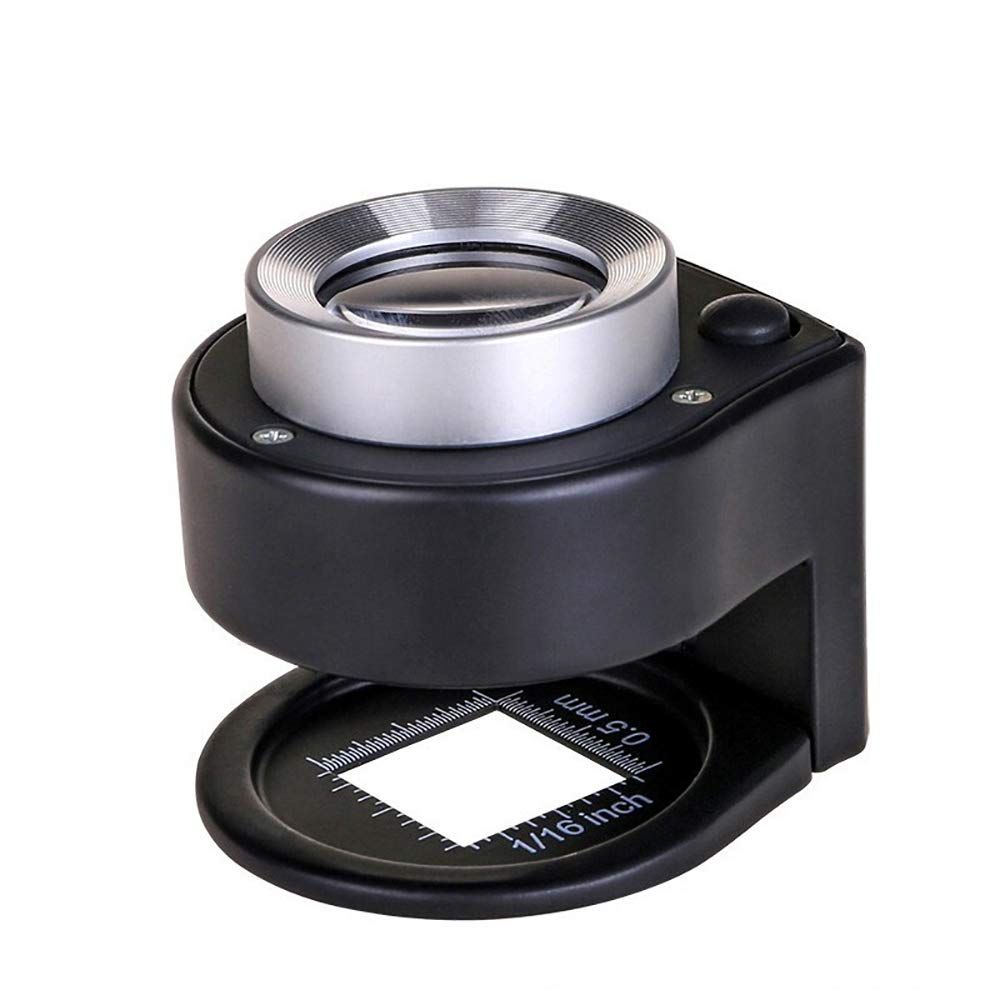Handheld Microscope Magnifying Glass Jewelers Loupe with Light