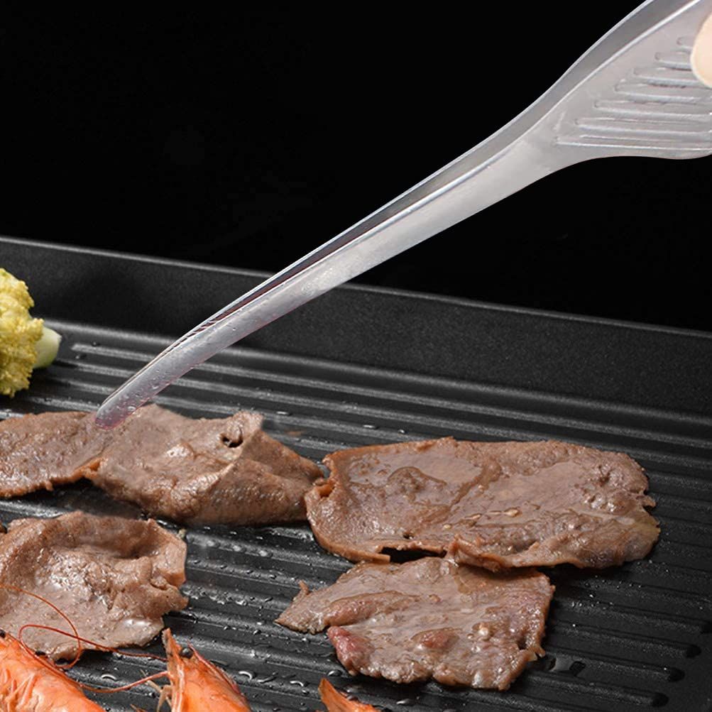 2 Pieces Stainless Steel Grill Tongs for Korean and Japanese BBQ Clean & view 5