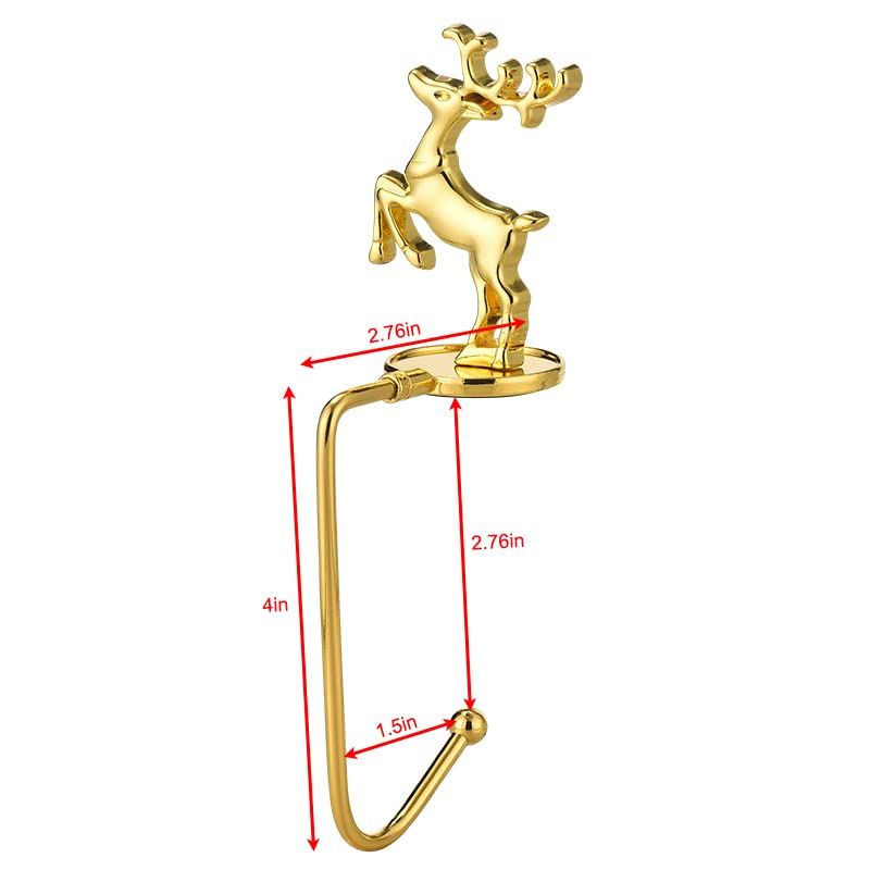 Pack of 4, Christmas Stocking Holder Stocking Hanger Fireplace Hook Hanger for view 2