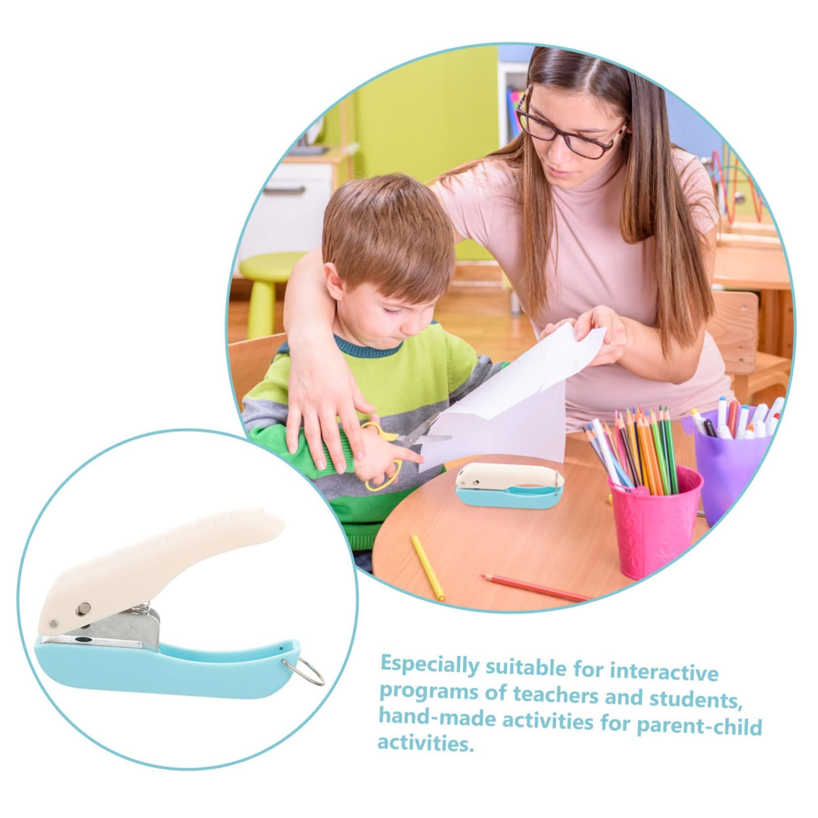 Hole Puncher Embosser Machine Small Paper Puncher Handheld Puncher DIY view 2