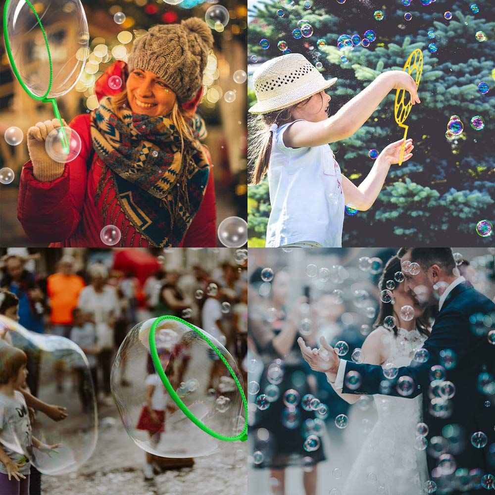 Bubble Wands Set, Kids Outdoor Giant Bubbles Wand Large Bubbles Maker Toys for view 5