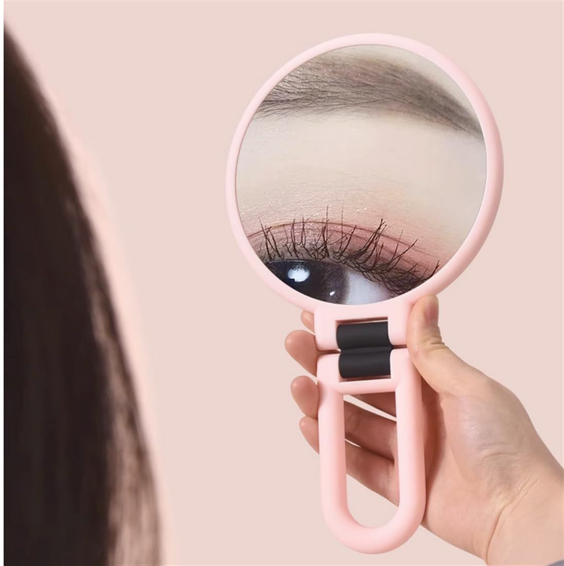 1X 5X Handheld Mirror with Handle for Travel， Magnifying Mirror view 2
