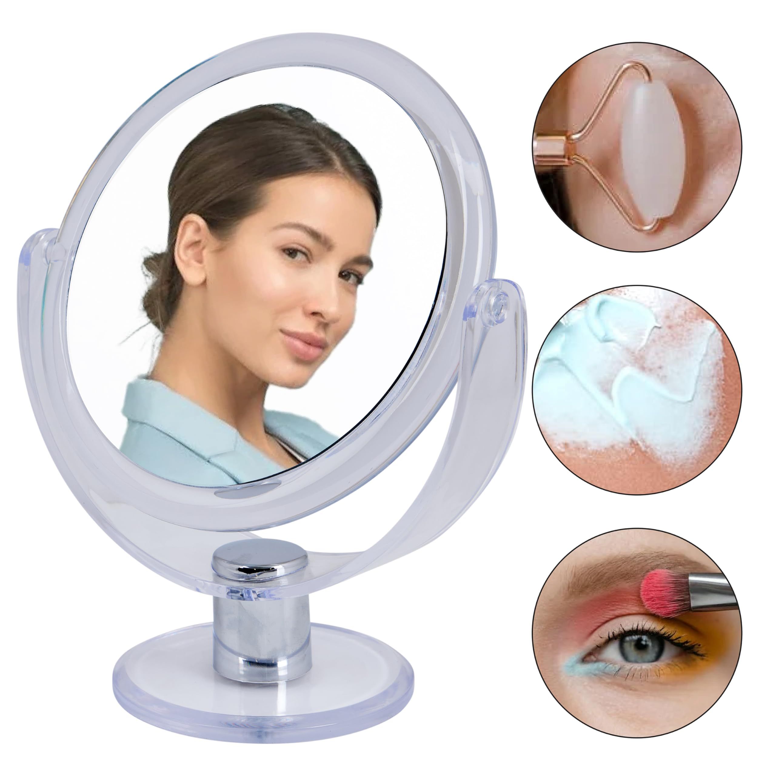 Double Sided Free Standing Swivel Vanity Mirror view 3