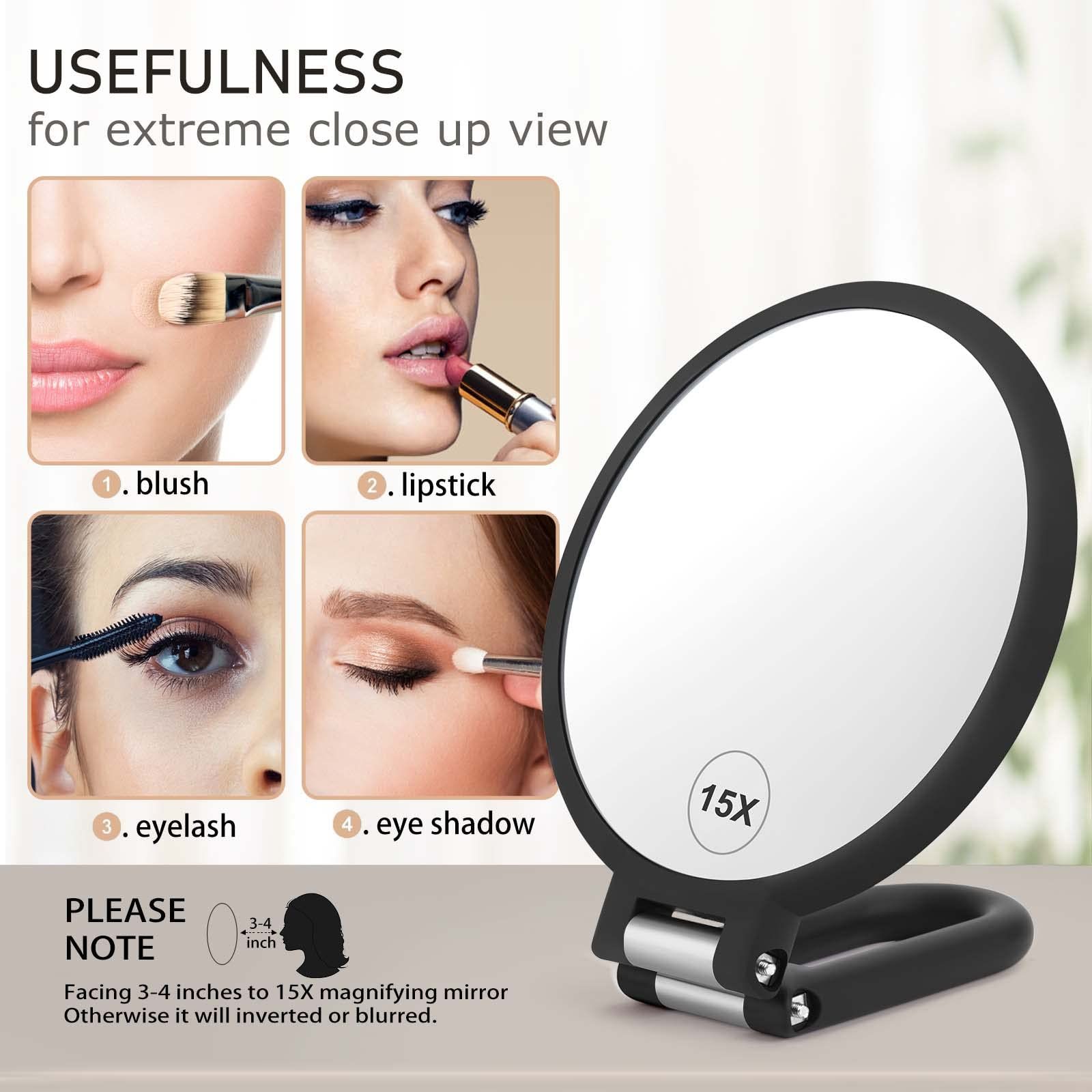 Magnifying Handheld Mirror Double Sided view 3