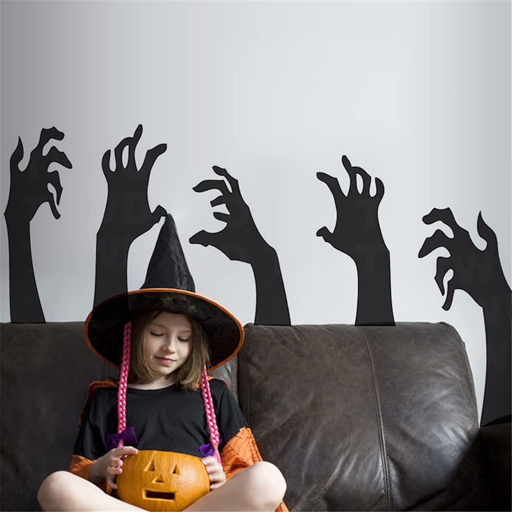 Halloween Wall Sticker Horrible Halloween Ghost Hand Wall Decal Removable view 2