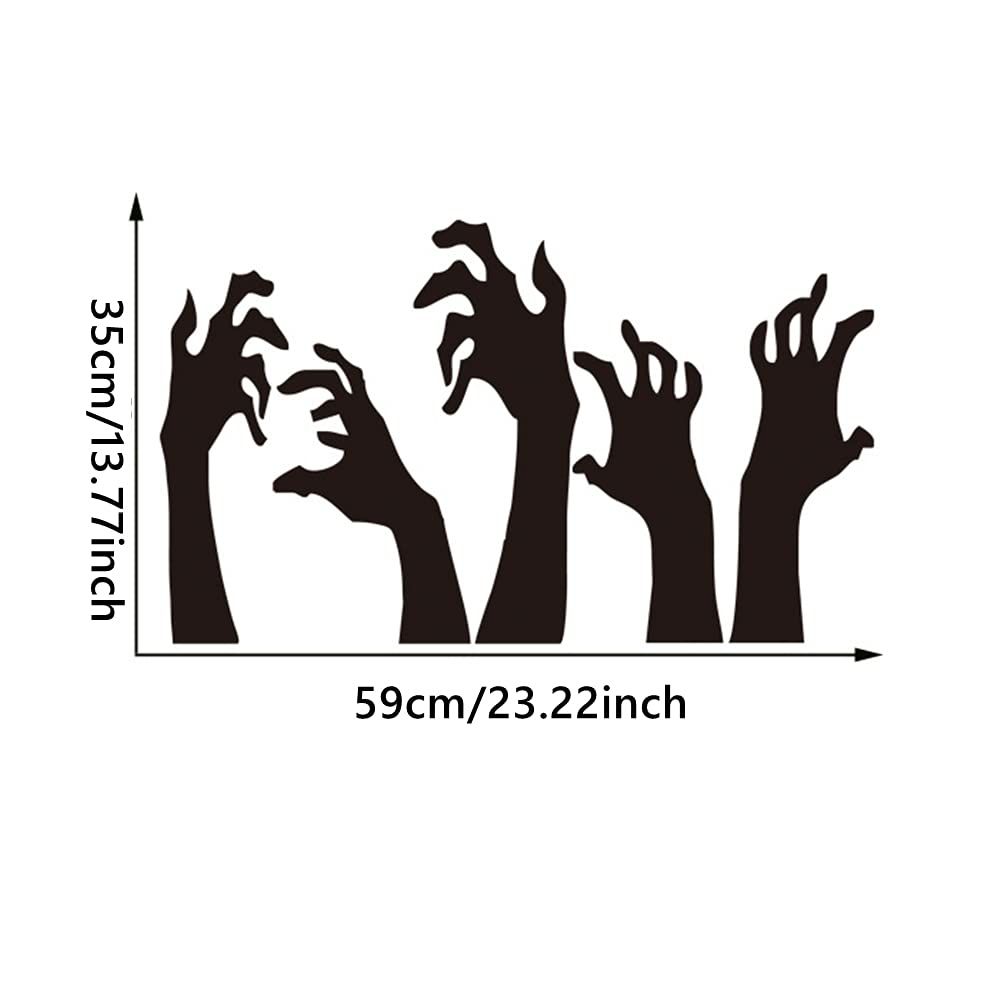 Halloween Wall Sticker Horrible Halloween Ghost Hand Wall Decal Removable view 5
