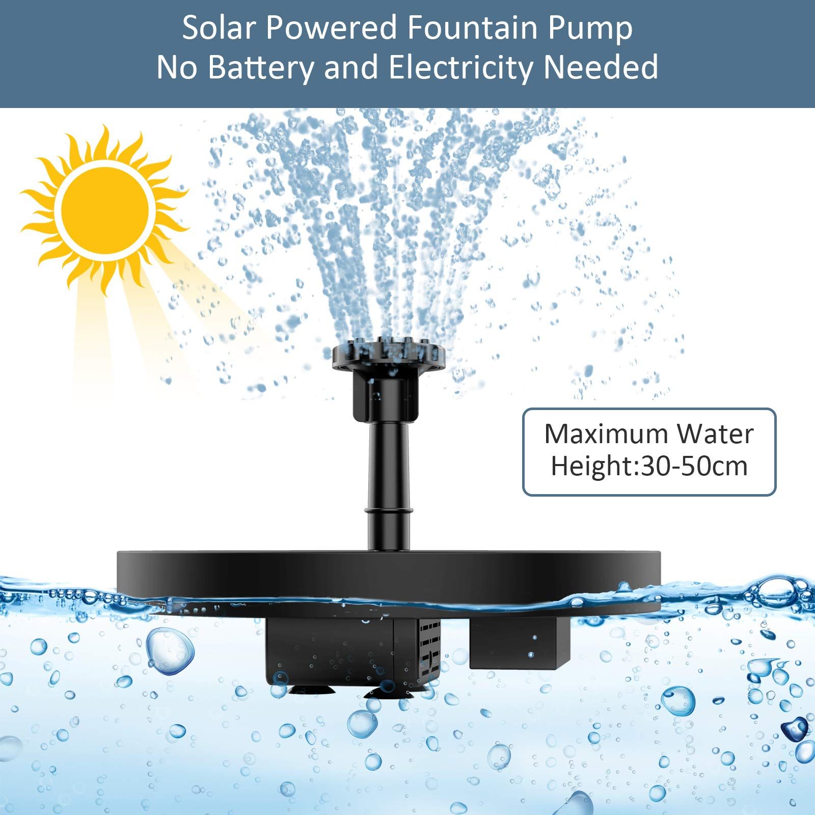 Solar Bird Bath Fountain Pump view 4
