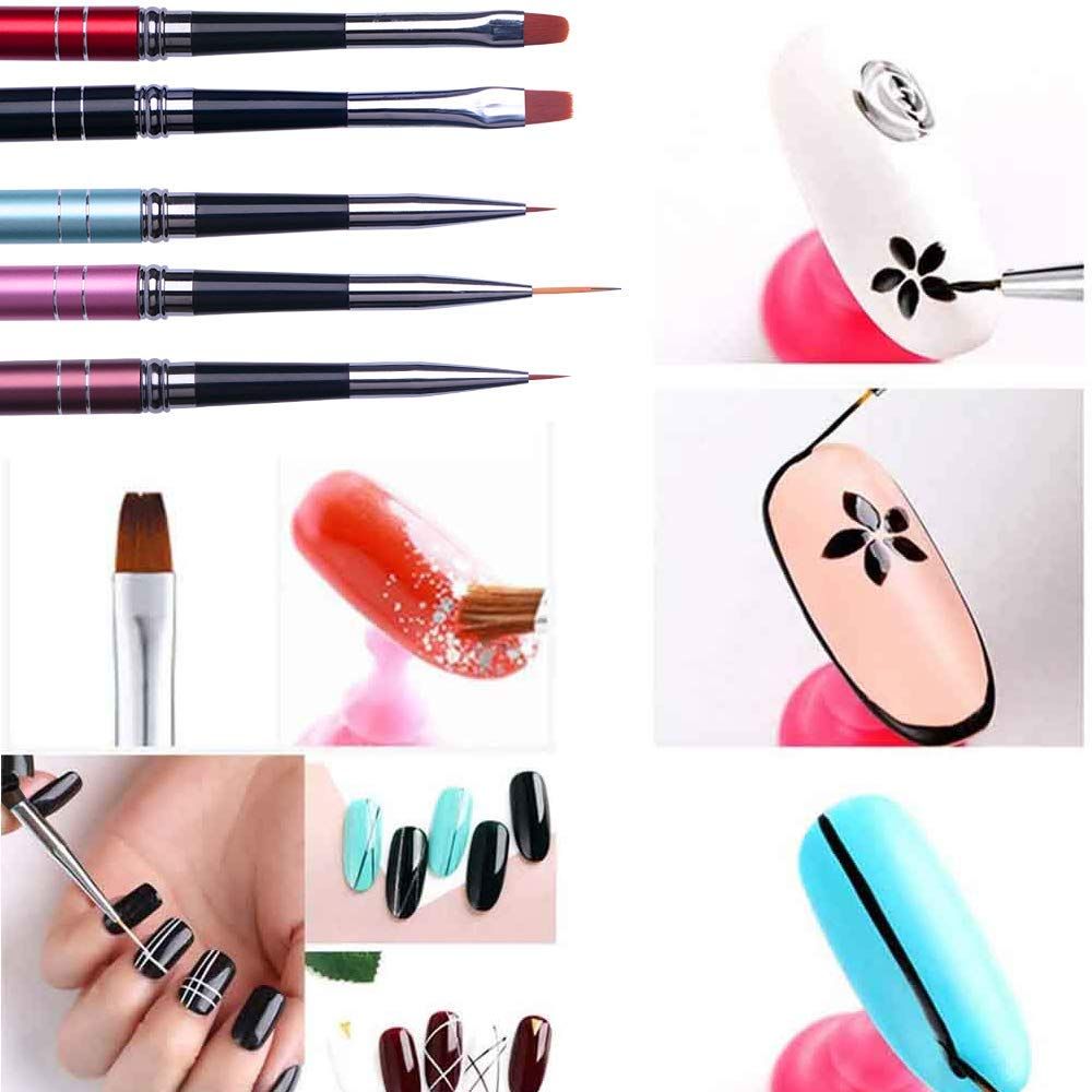 10Pcs Nail polish brush, Brush design for nail, Gel Painting Nail Art Design view 3