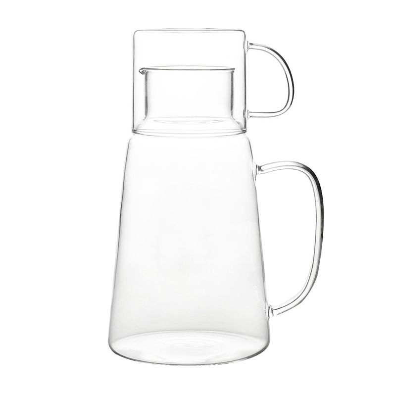 Glass Pitcher with Lid – Multifunctional Bedside Water Carafe and Glass Set