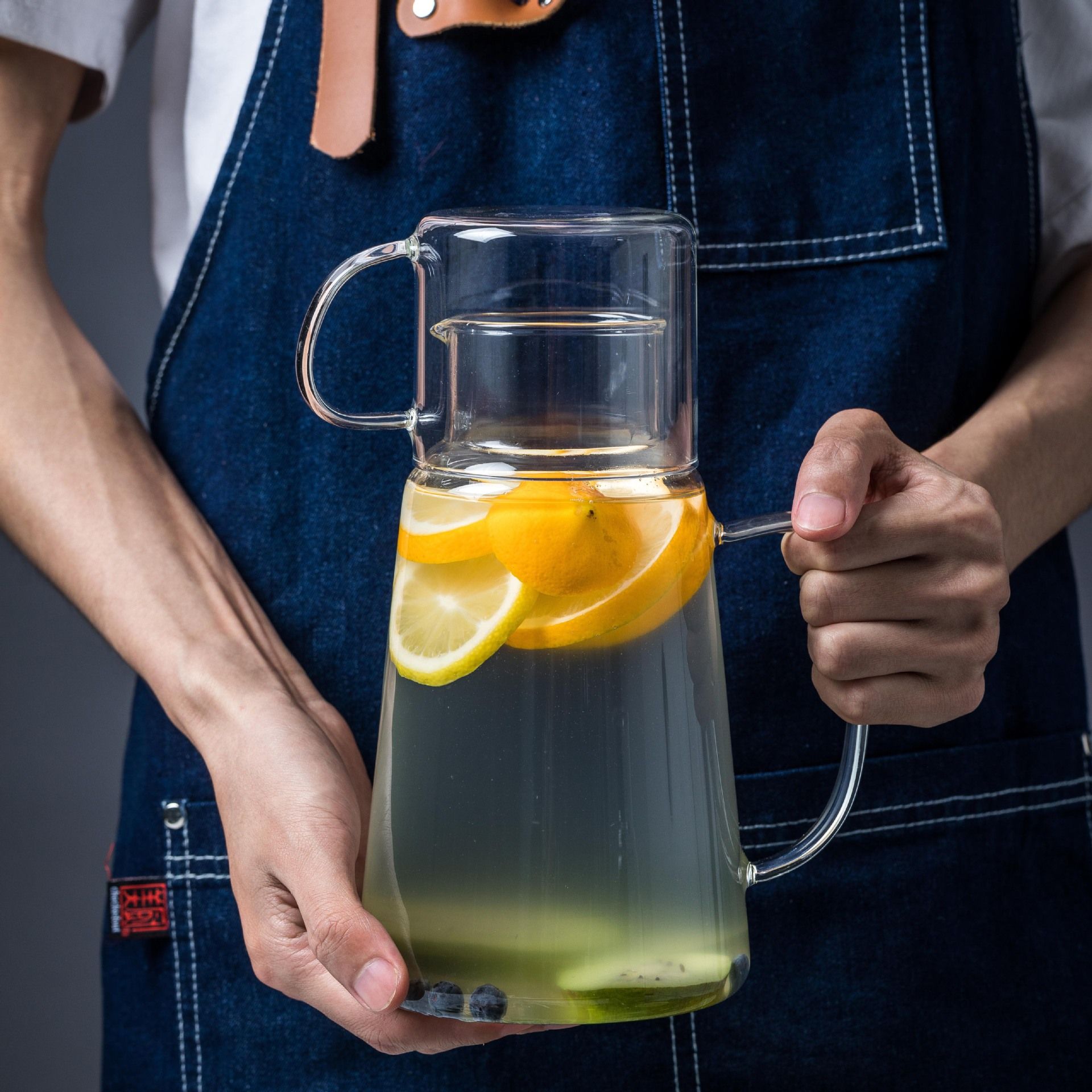 Glass Pitcher with Lid – Multifunctional Bedside Water Carafe and Glass Set view 3