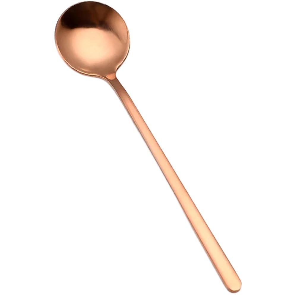 Steel Creative Stirring Tea Coffee Spoon Titanium Golden Long Handle Mug Honey