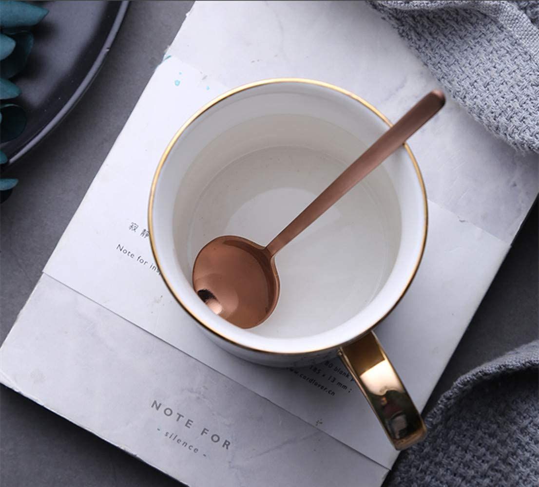 Steel Creative Stirring Tea Coffee Spoon Titanium Golden Long Handle Mug Honey view 4