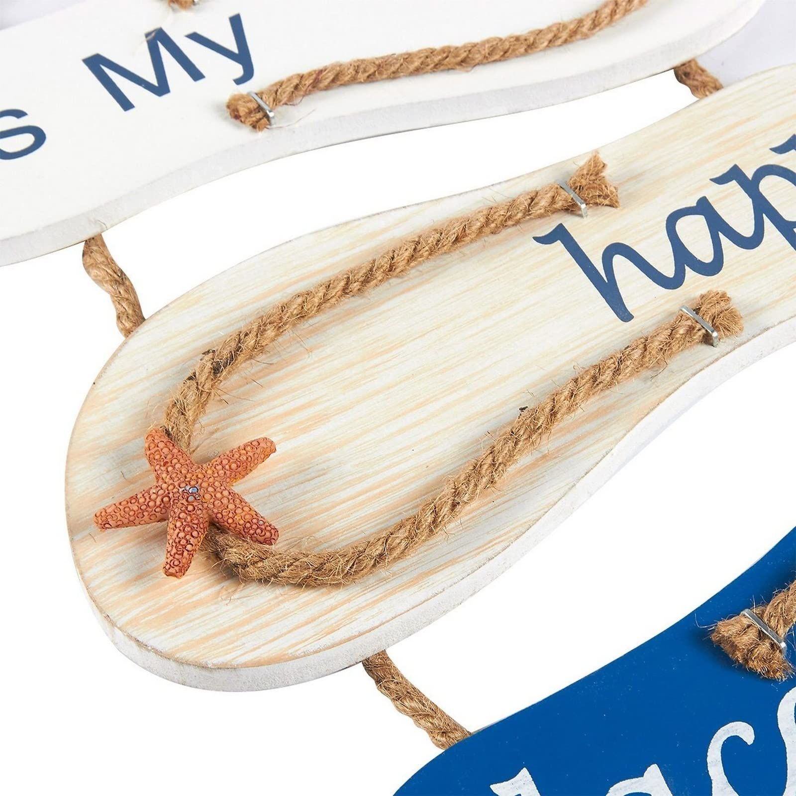 Decor Sign, Flip Flop Beach Decorations for Home, Bathroom, Living Room view 3