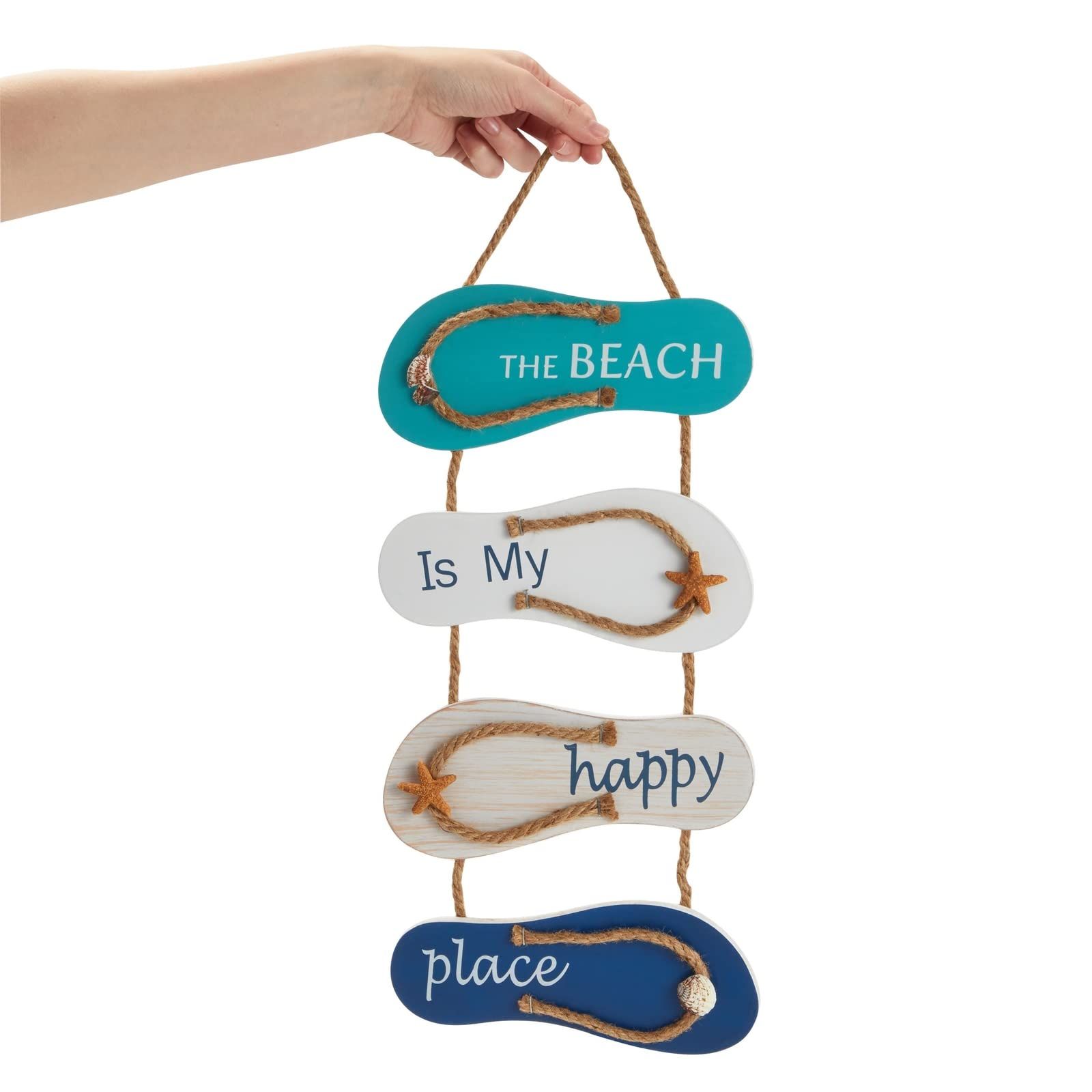 Decor Sign, Flip Flop Beach Decorations for Home, Bathroom, Living Room view 4