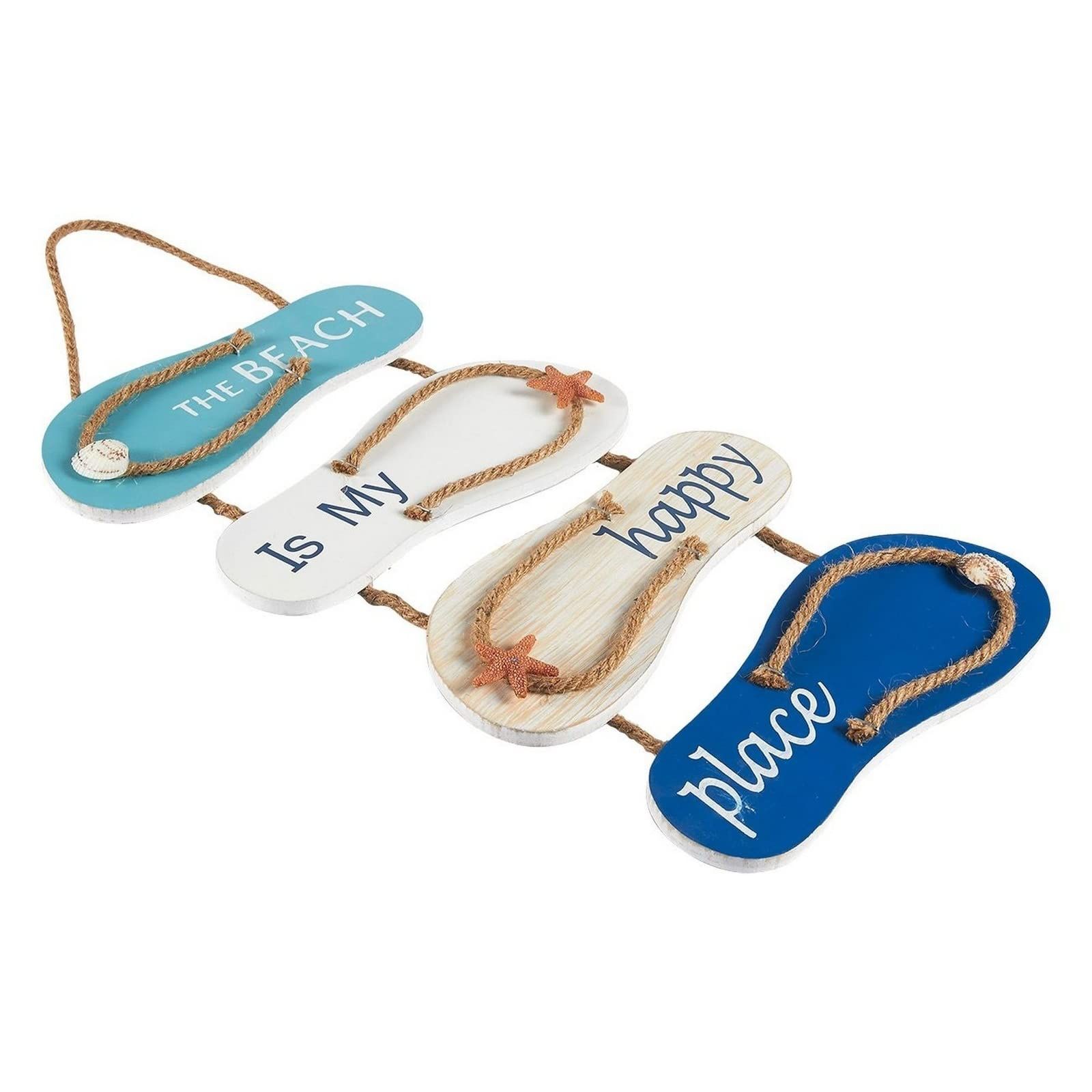 Decor Sign, Flip Flop Beach Decorations for Home, Bathroom, Living Room view 5