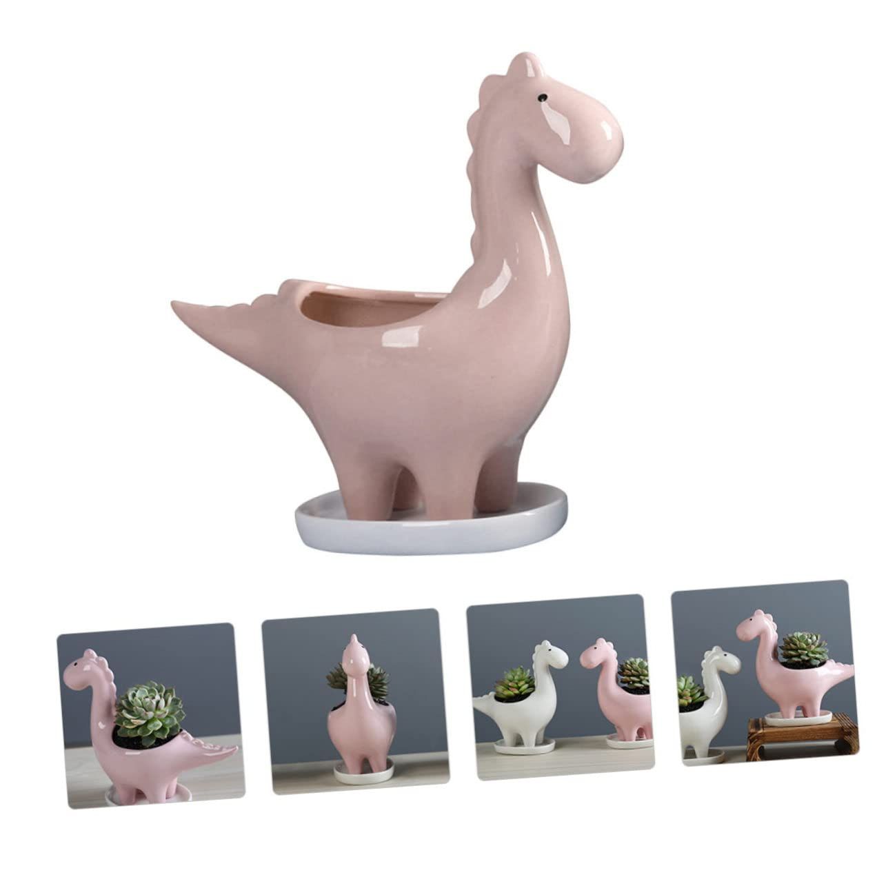 1pc Pot Home Ceramic Decor Dining Table Decor Mini Vase Cactus Bonsai Pot view 3