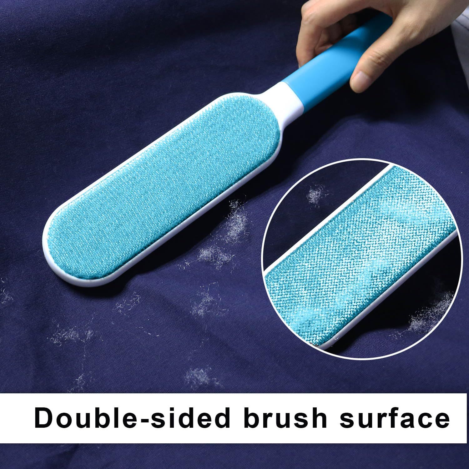 Blue Pet Hair Remover Brush view 4