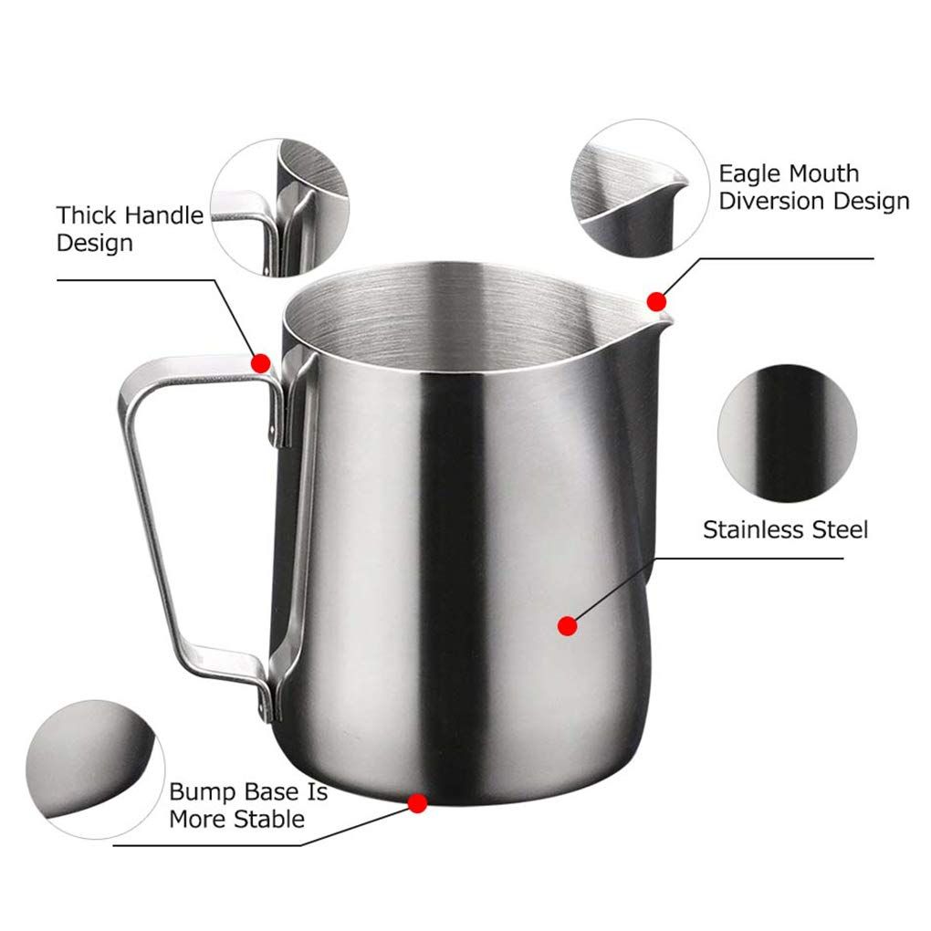 Stainless Steel Milk Pitcher 450 mlFrothing Jug Cup for Espresso Coffee Milk view 2