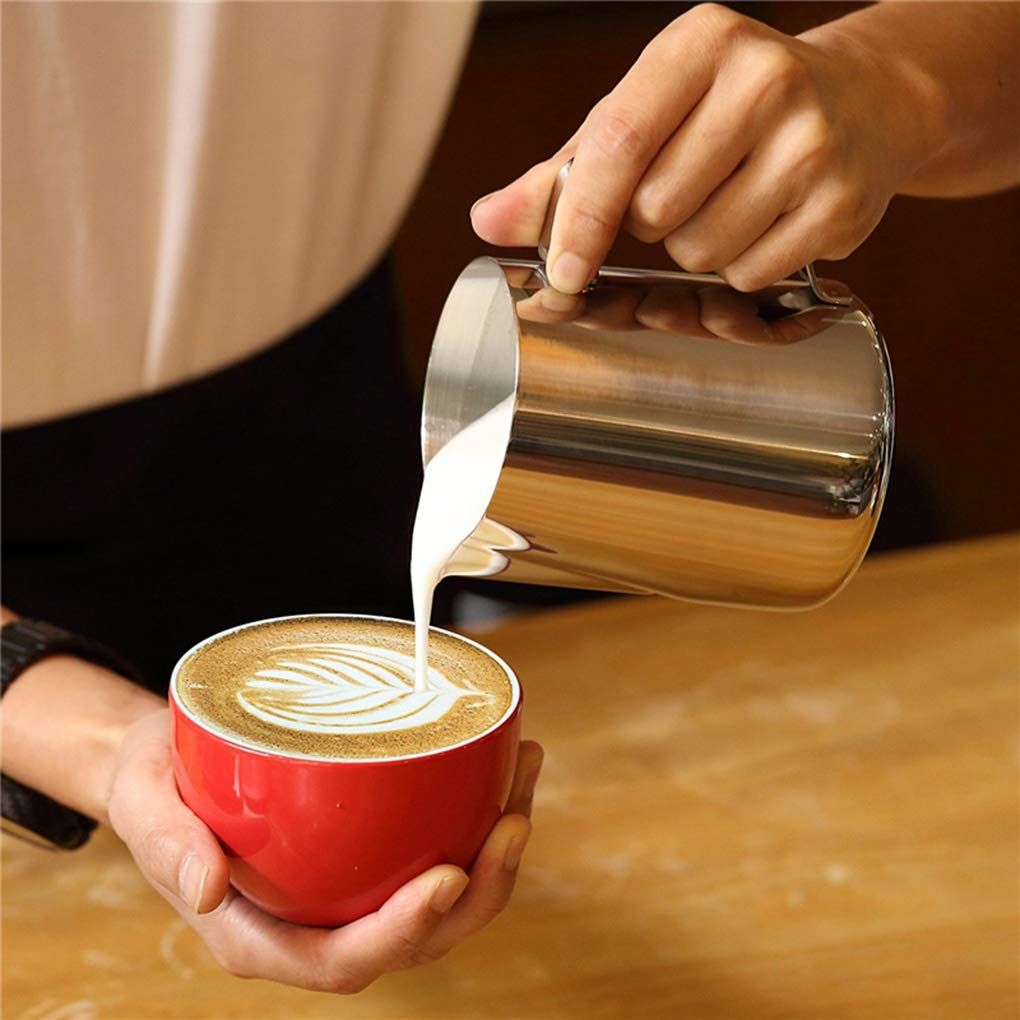 Stainless Steel Milk Pitcher 450 mlFrothing Jug Cup for Espresso Coffee Milk view 4
